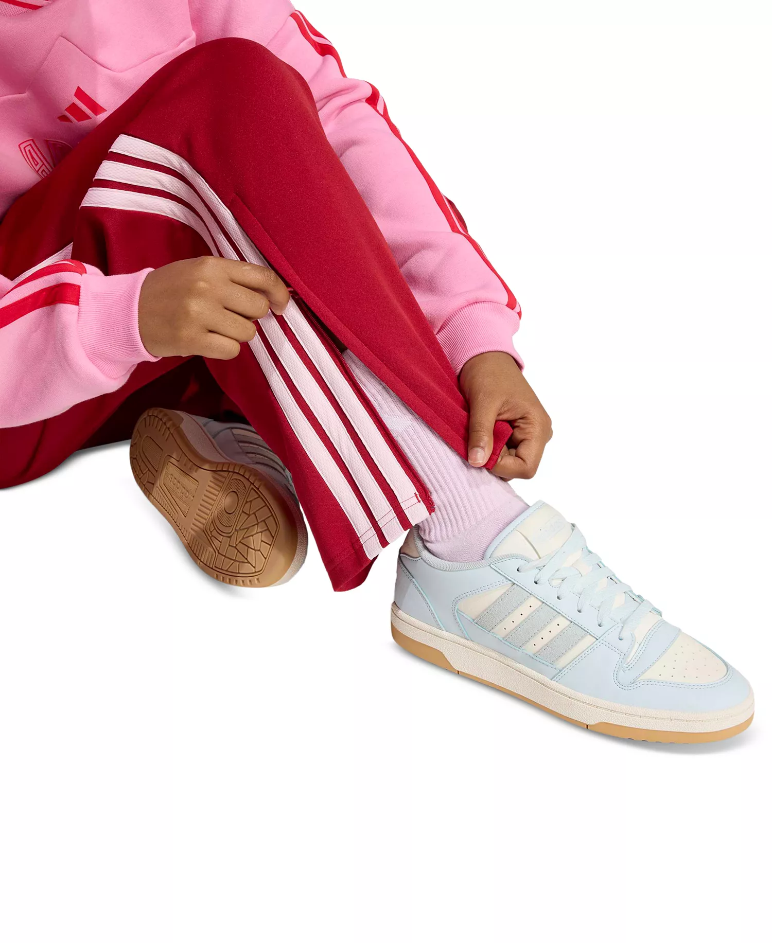 Women's Sportswear Wide Leg Pants - Active Maroon/clear Pink - 2XL