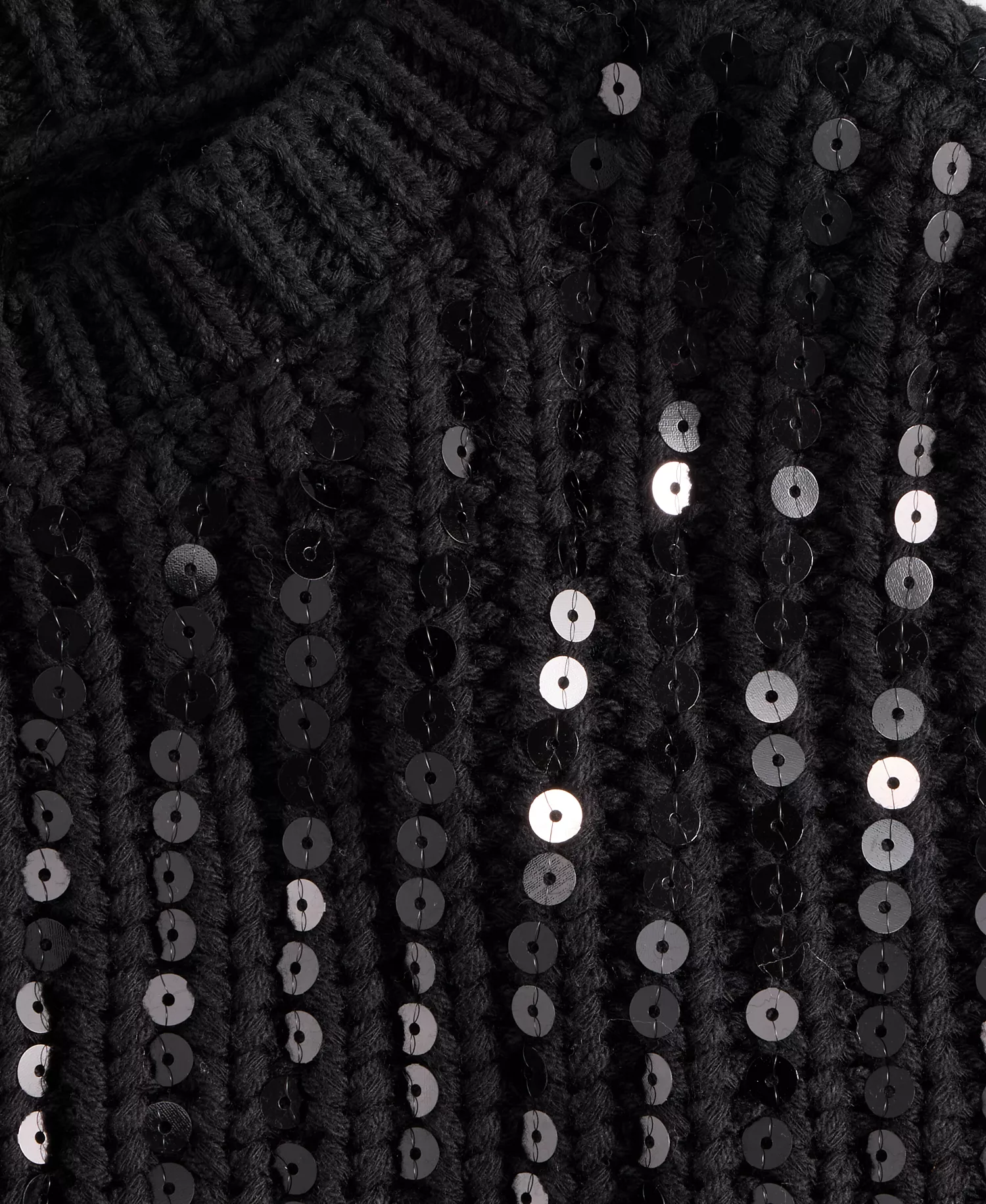 Women's Bold Sequin Sweater, Macy's Exclusive - Deep Black - L