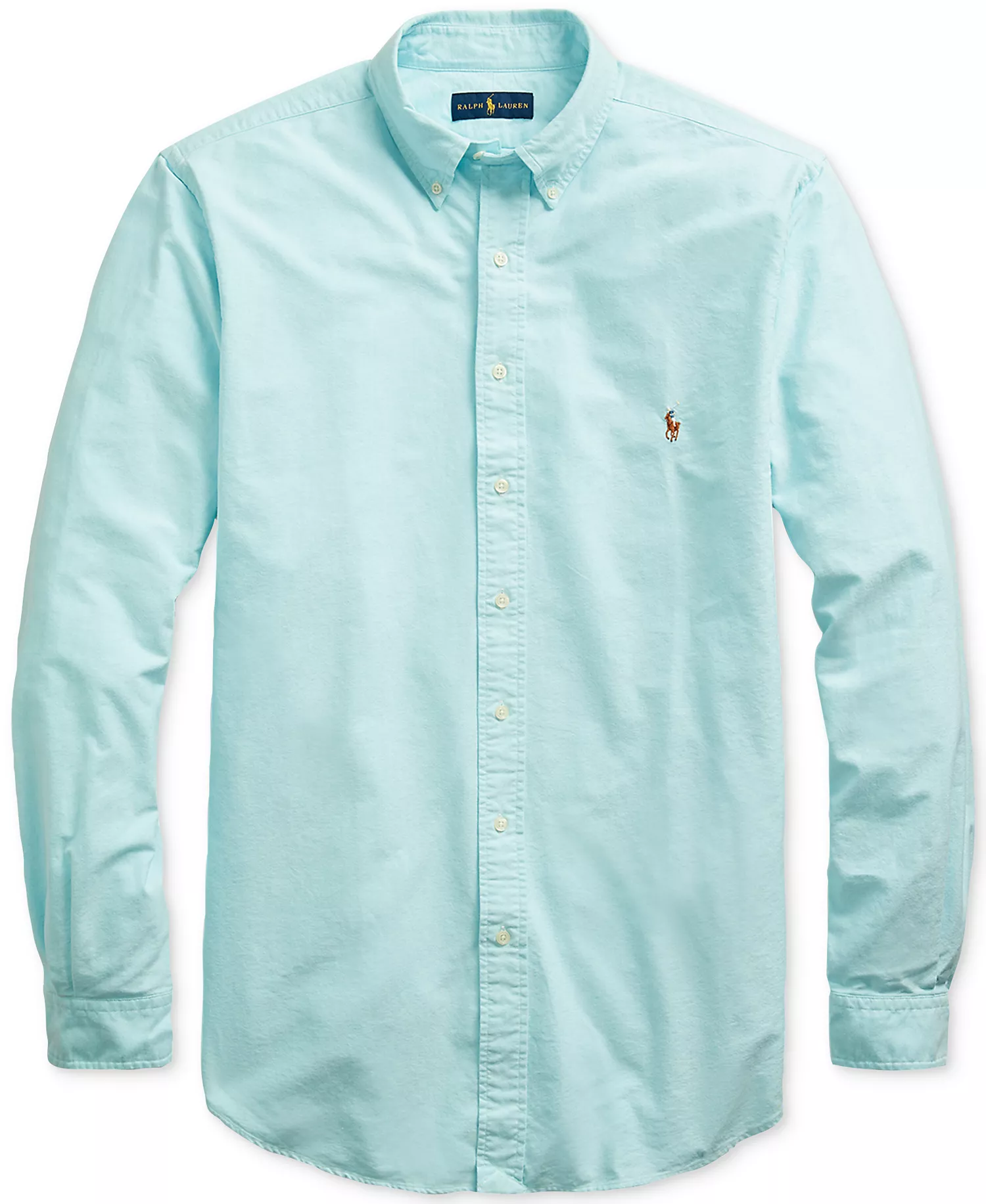 Men's Big & Tall Classic-Fit Long-Sleeve Oxford Shirt - Aegean Blue - 2LT