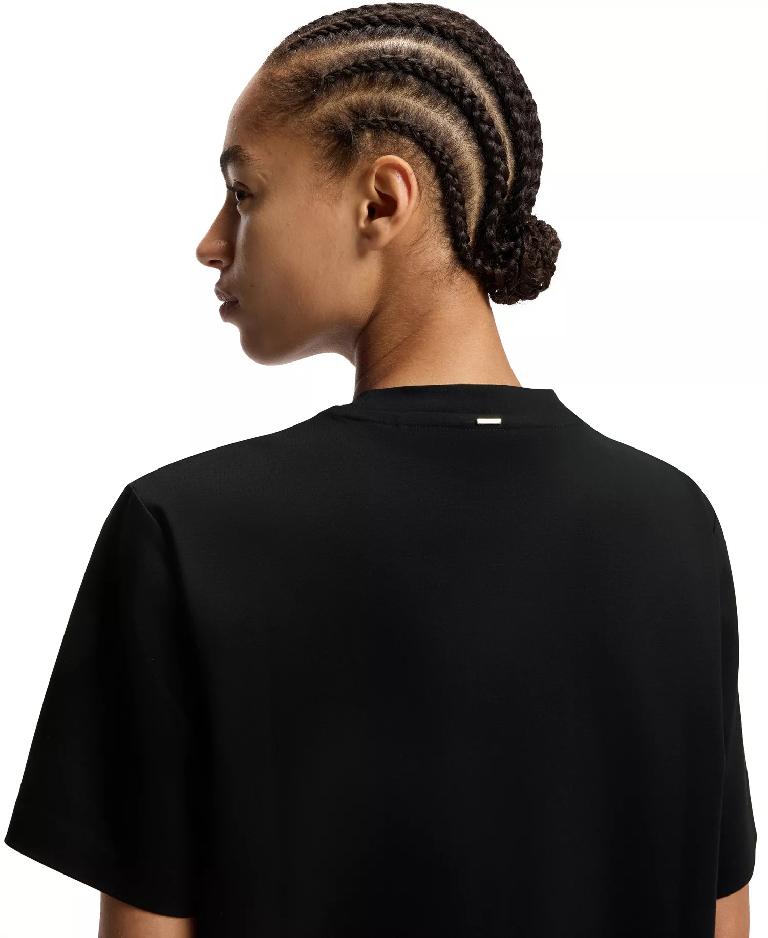 BOSS by Women's Mercerized Cotton Relaxed-Fit T-Shirt - Black - L