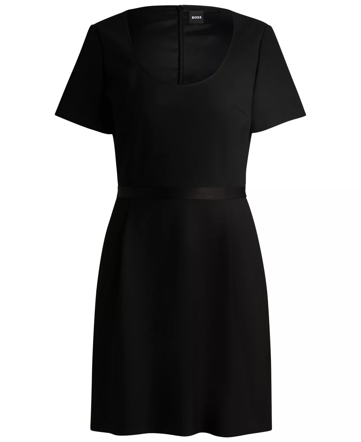 Women's Ribbon Detail Slim-Fit Dress - Black - 10