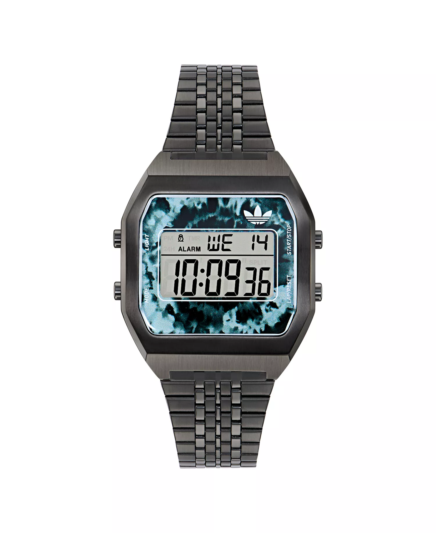 Unisex Digital Black Stainless Steel Watch, 36mm - Black - No Size