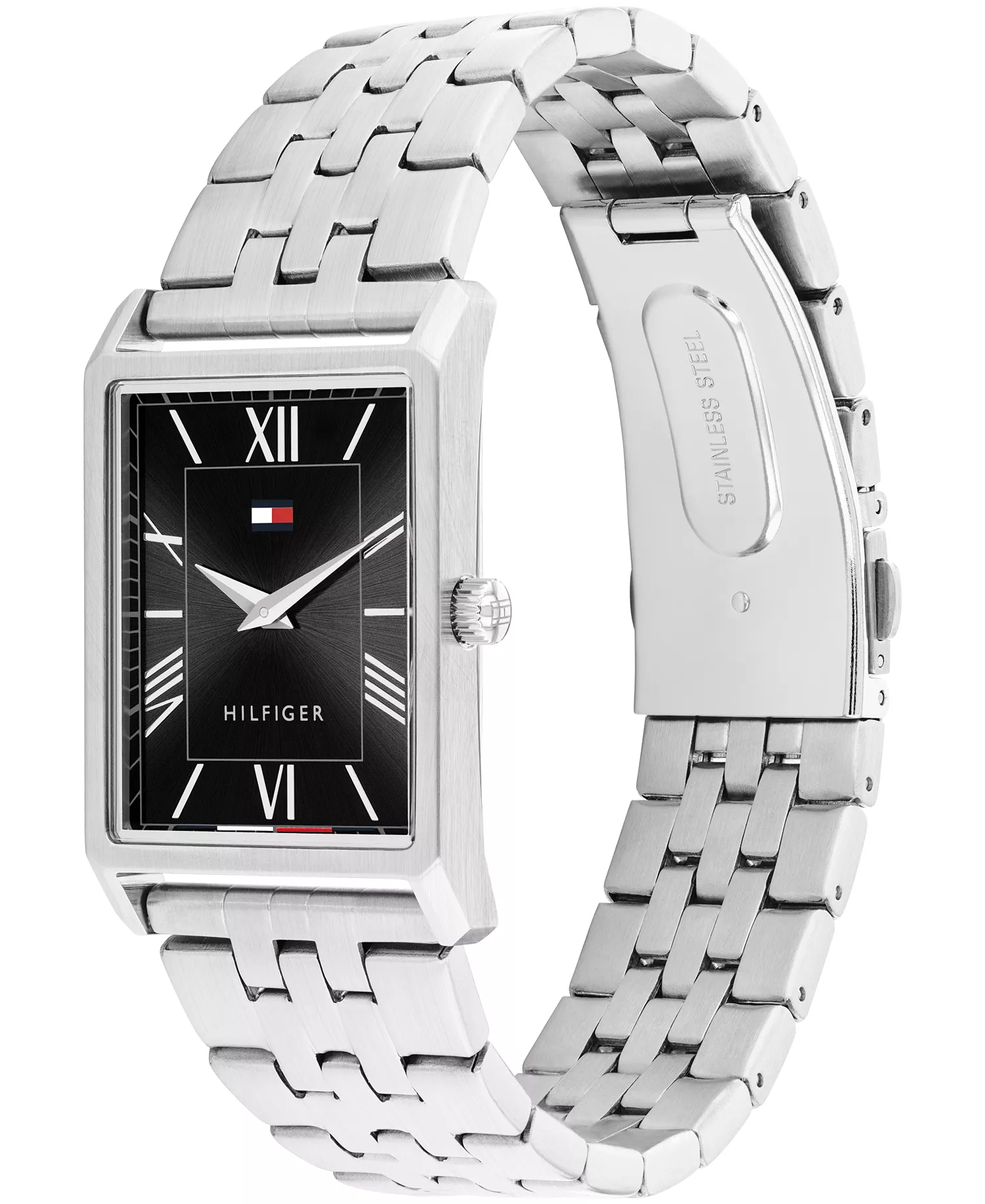 Men's Quartz Silver Tone Stainless Steel Bracelet Watch, 25.5 mm - Silver - ONE SIZE