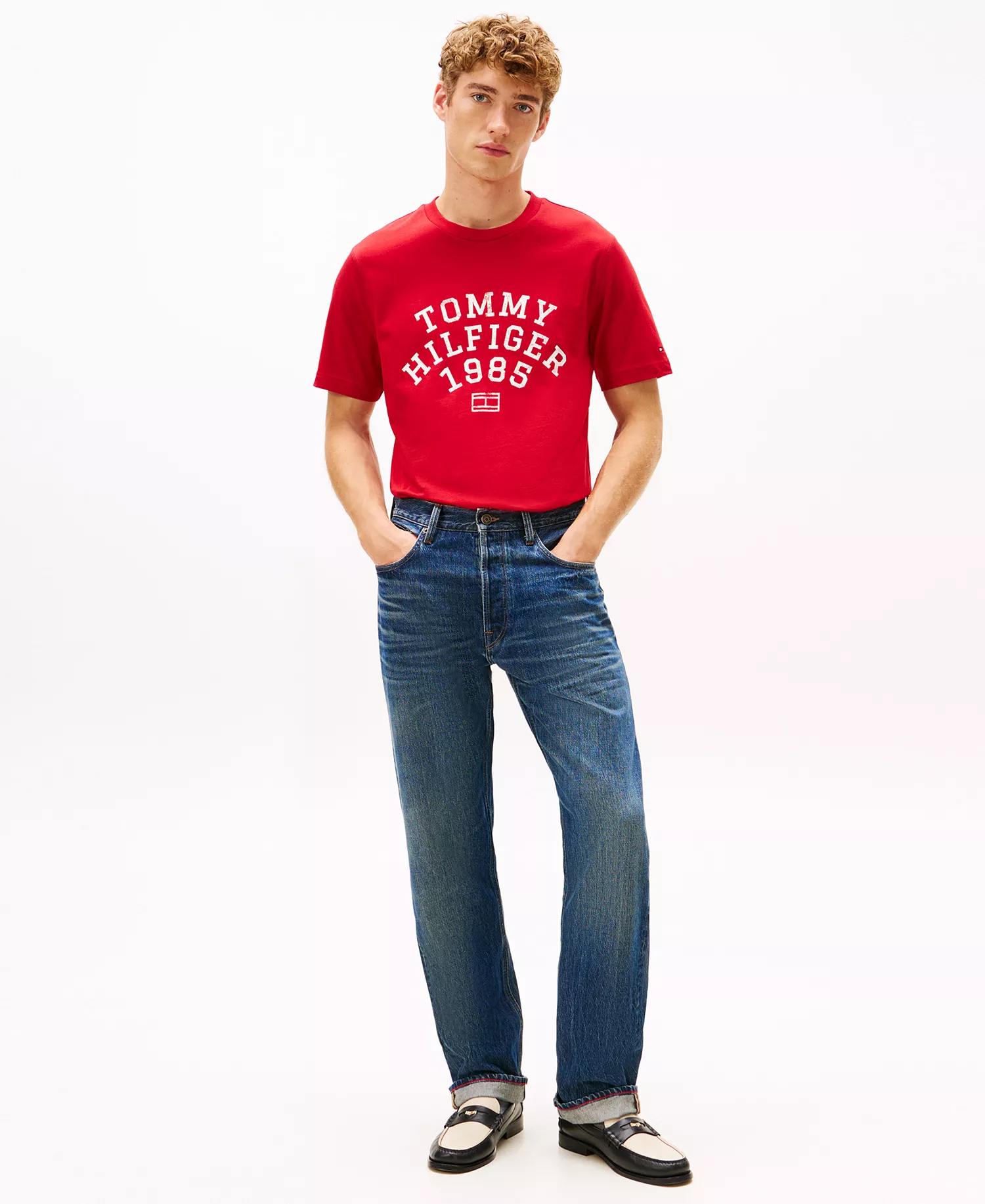 Men's Arch Crewneck T-Shirt - Medium Red - L