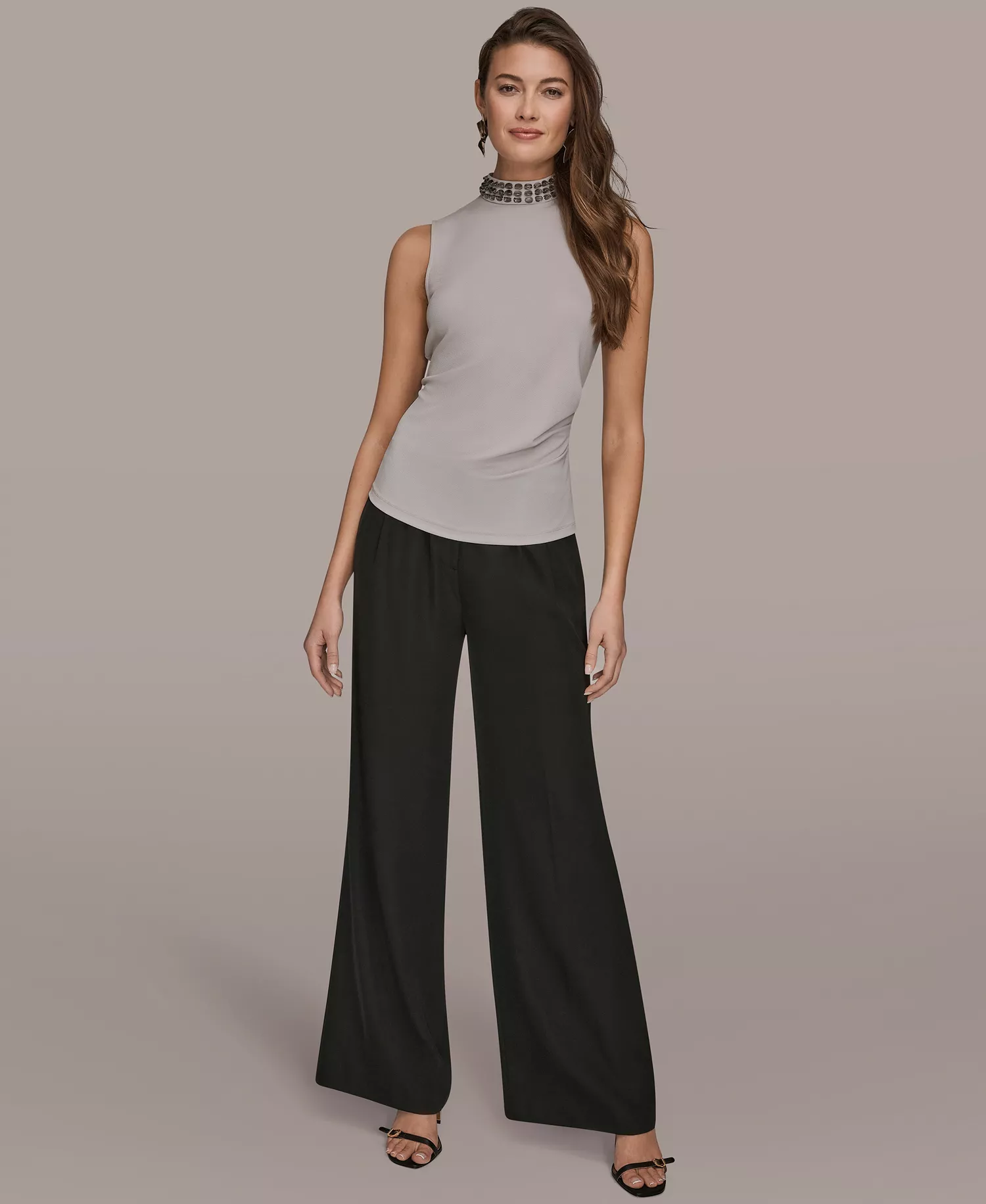 Women's Embellished Sleeveless Top - Vapor - L