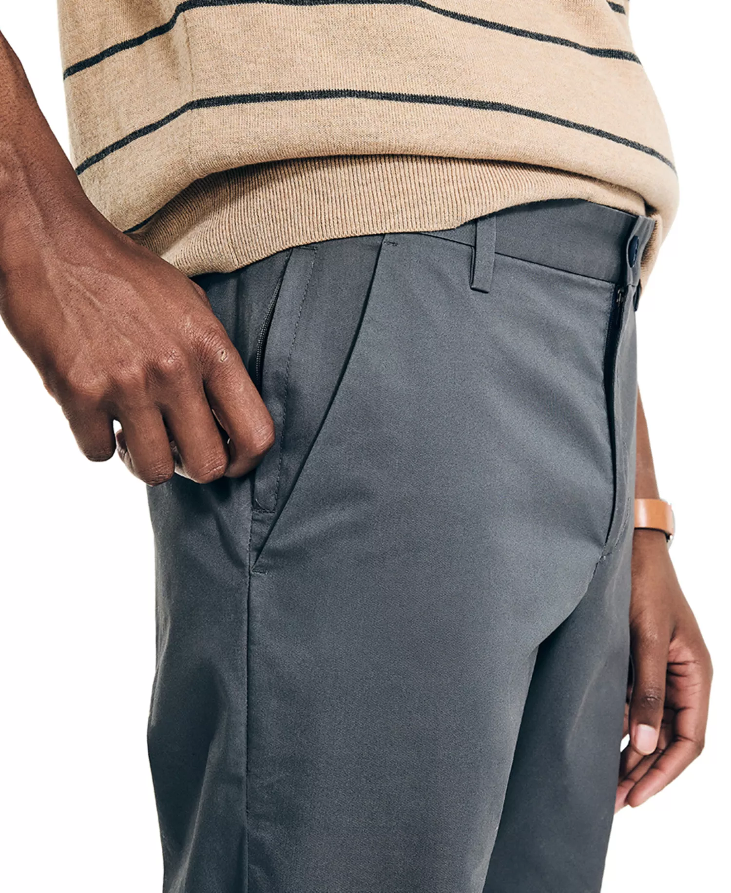 Men's Slim-Fit Navtech Water-Resistant Pants - Carbon - 32 - 30