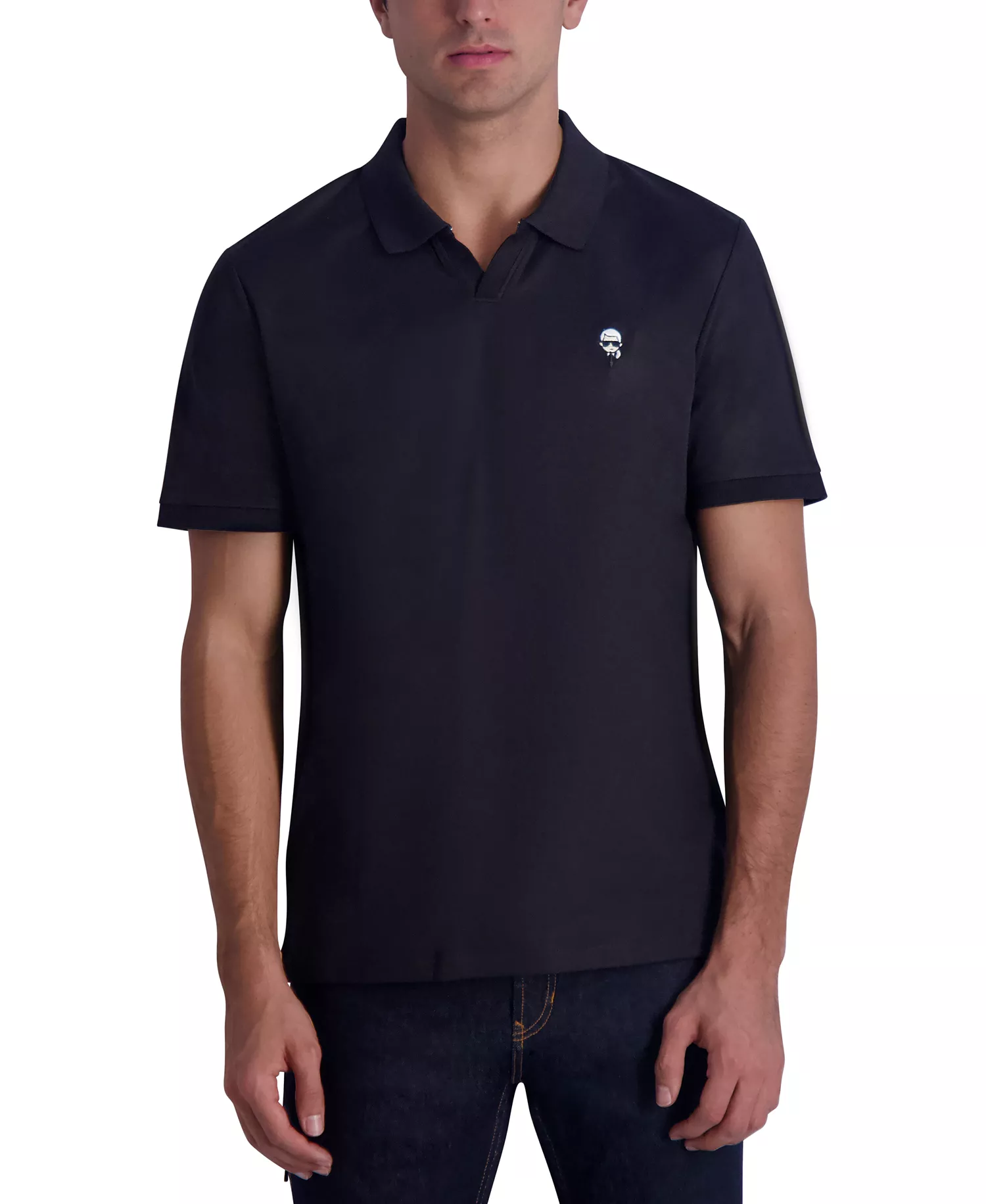 Men's Slim Fit Short-Sleeve Pique Polo Shirt, Created for Macy's - Black - 2XL