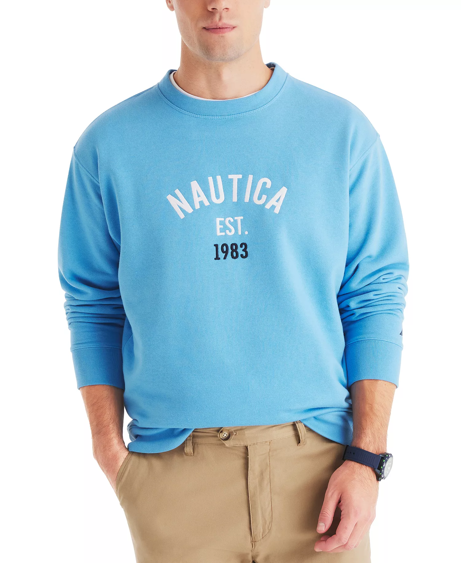 Men's Logo Crewneck Sweatshirt - Azure Blue - 2XL