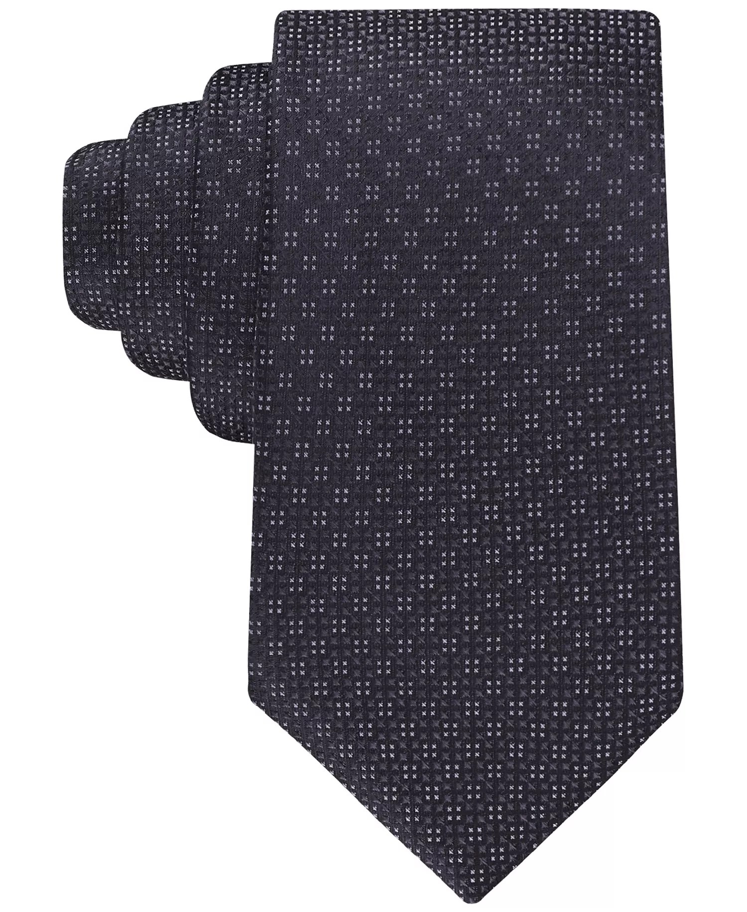 Men's Ramos Textured Geo-Pattern Tie - Black - ONE SIZE