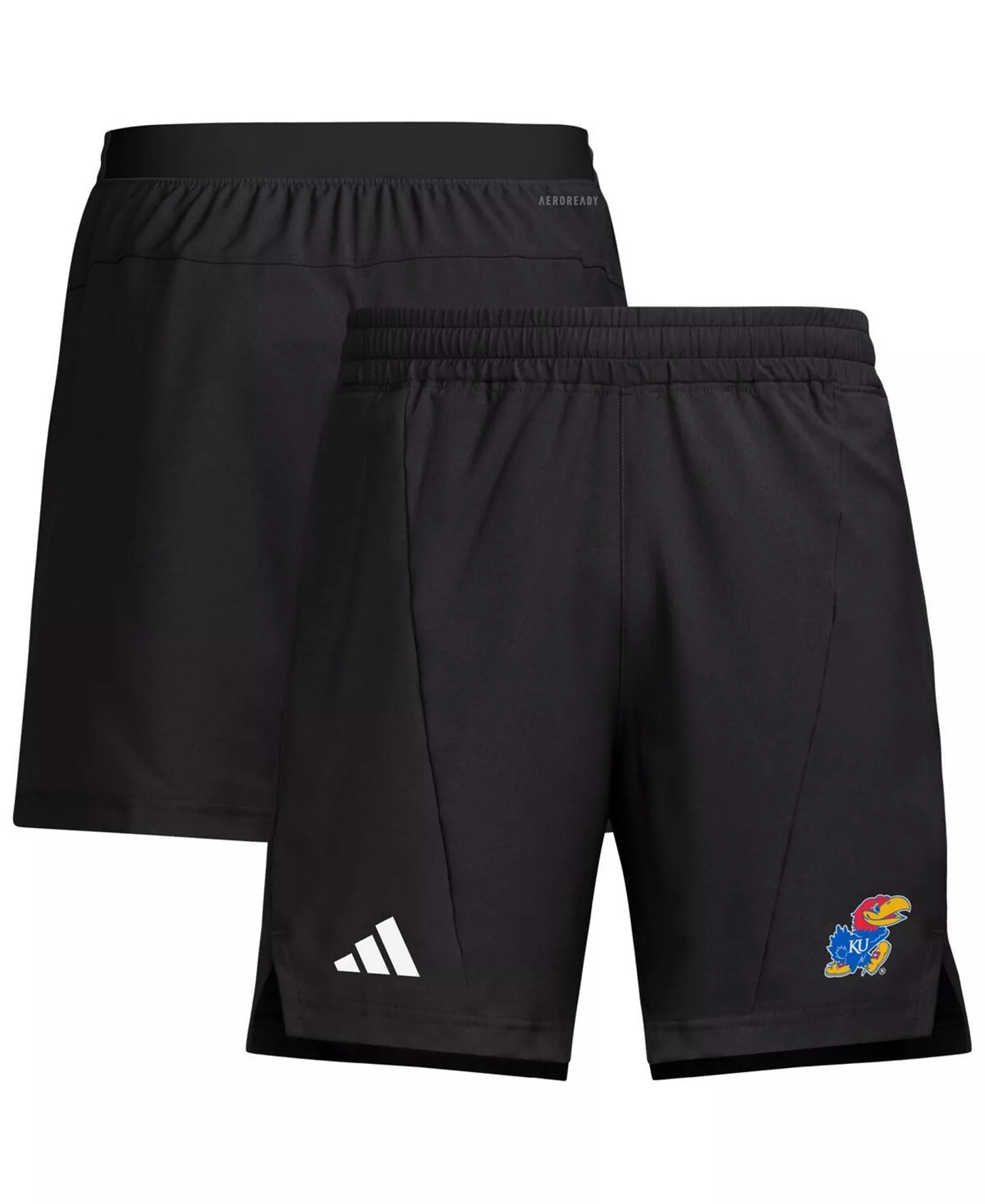 Men's Black Kansas Jayhawks Program Woven Training Shorts - Black - 2XL