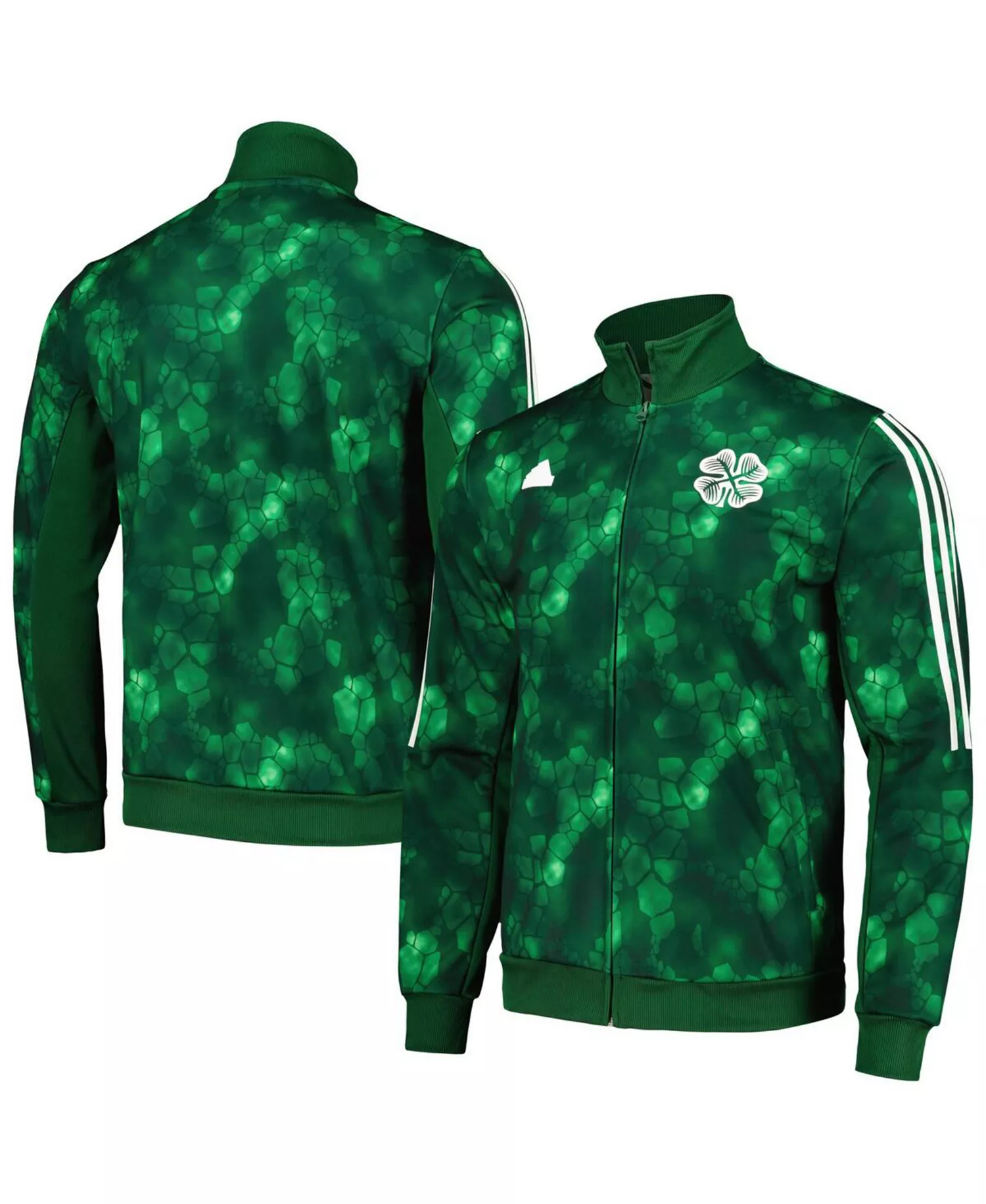 Men's Green Celtic Lifestyle Full-Zip Track Top - Green - S