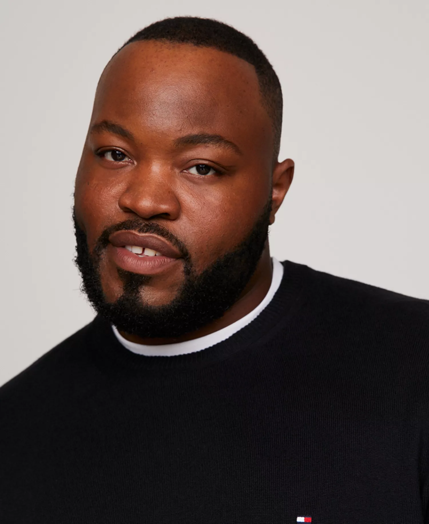 Men's Big and Tall Pima Cotton Cashmere Crewneck Sweater - Black - 2XLT