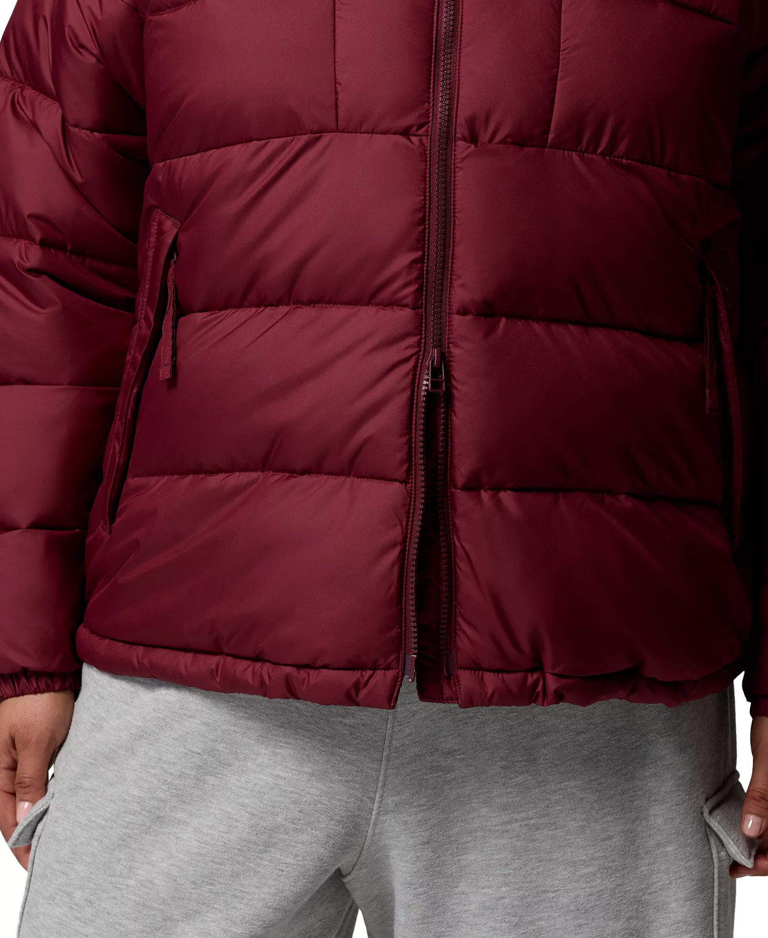 Plus Pike Lake Puffer Jacket - Rich Wine - 1X