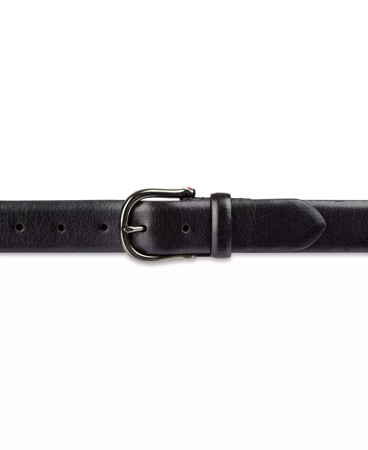 Men's Nautical Feather Edge Leather Belt - Black - L (38-40)
