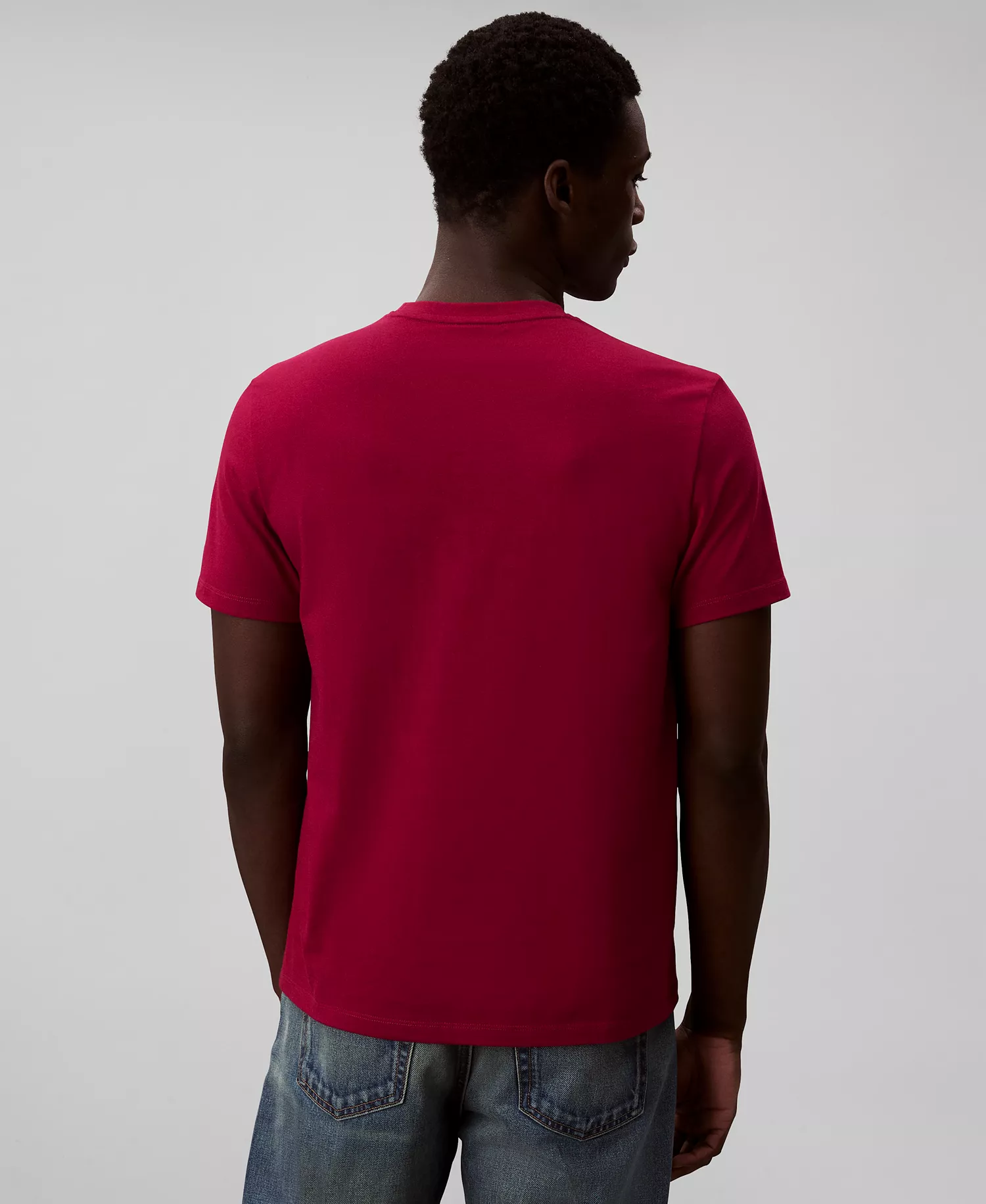Men's Solid Crewneck T-Shirt - Beet Red - 2XL