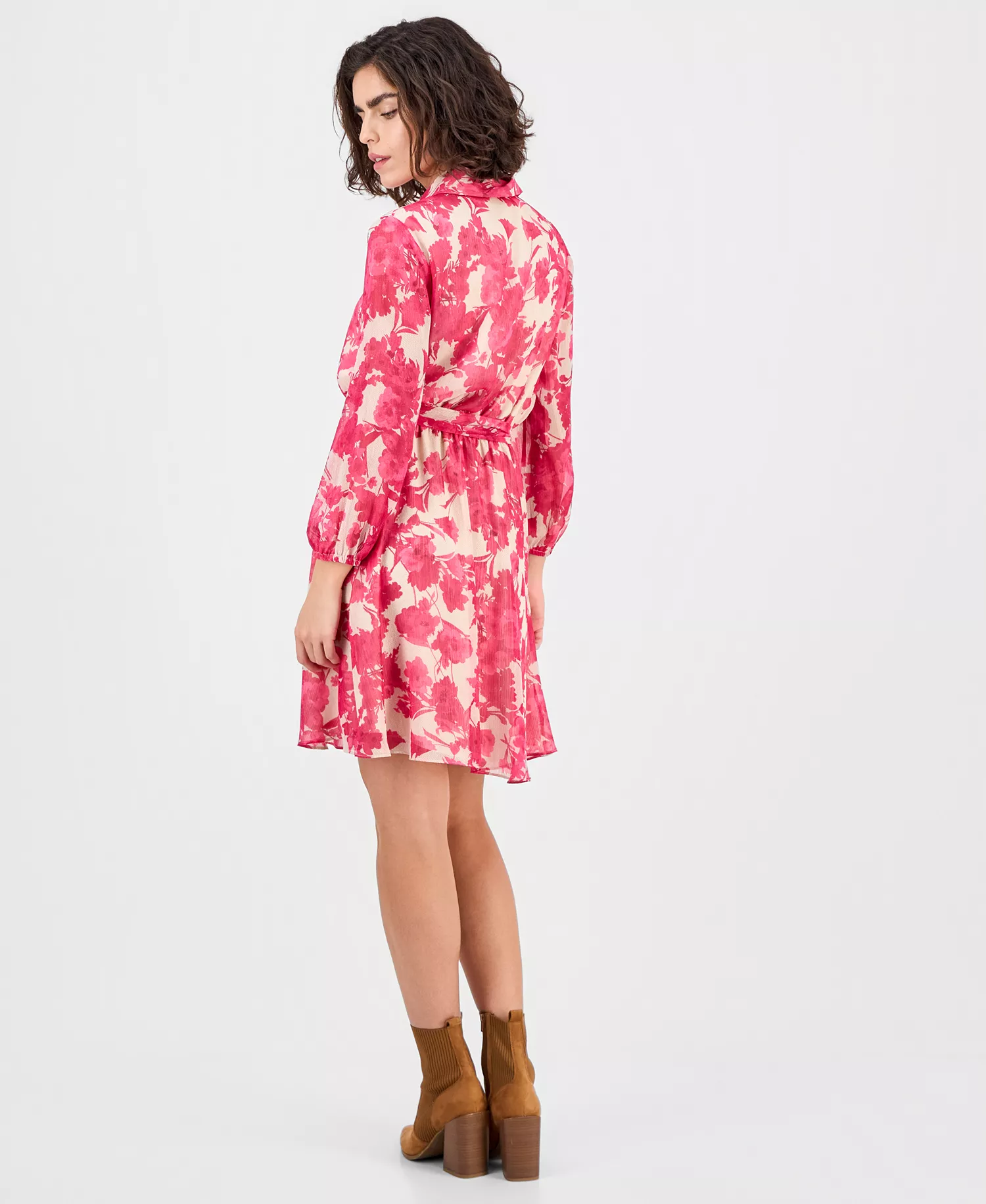 Nautical Jeans Women's Festival Floral Shirtdress - Aster Pink Multi - L