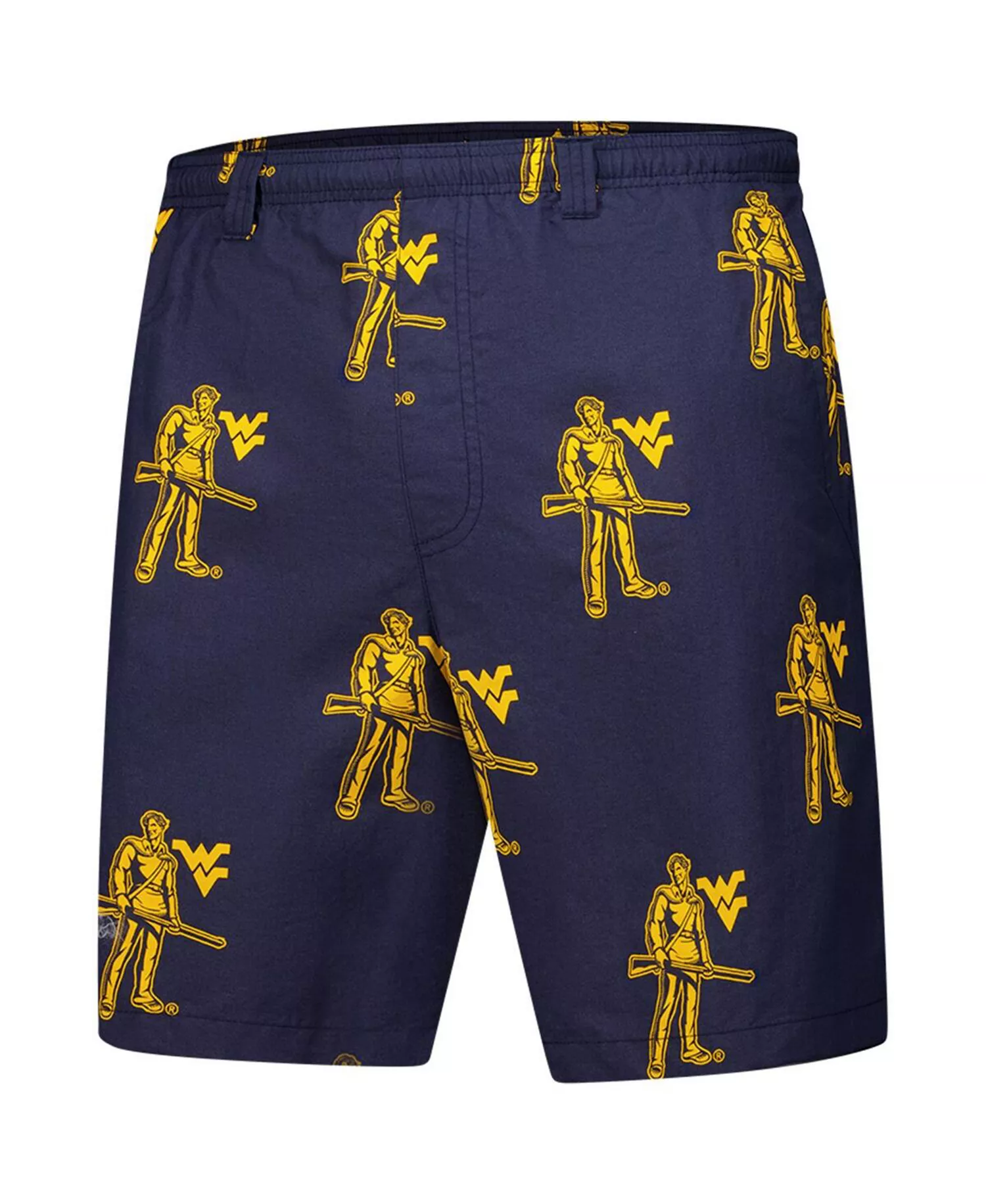 Men's Navy West Virginia Mountaineers Backcast III Printed Shorts - Navy - L