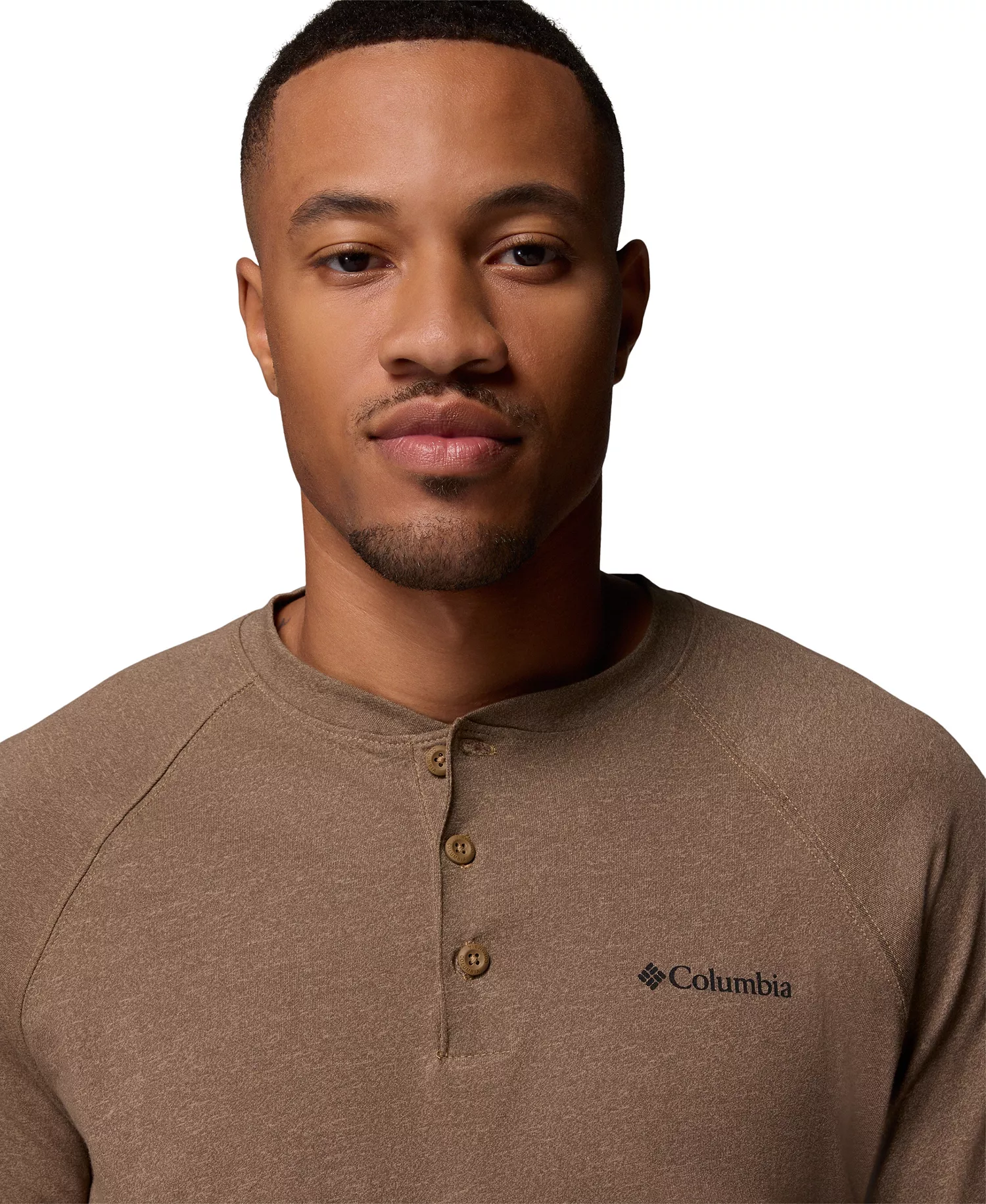 Men's Thistletown Hills Raglan Henley T-Shirt - Delta heather - L