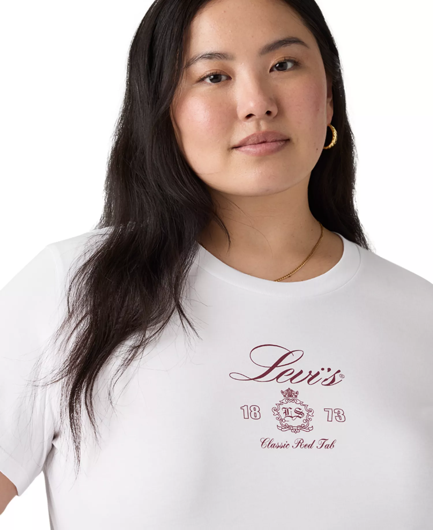 Plus Size Crewneck Graphic T-Shirt - Plus Two Horse Bright White - 1X
