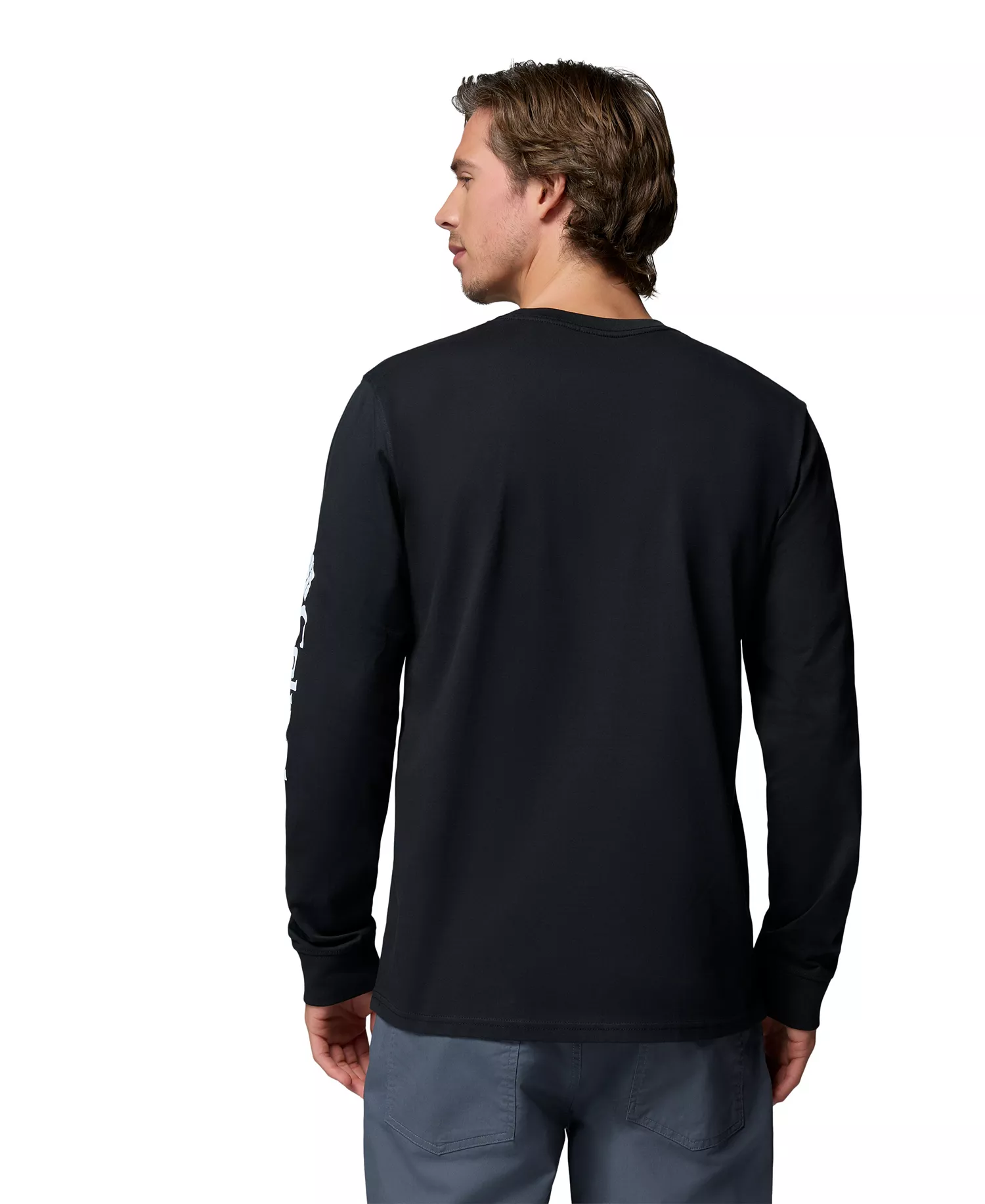Men's Fundamental Graphic Long-Sleeve T-Shirt - Black - L