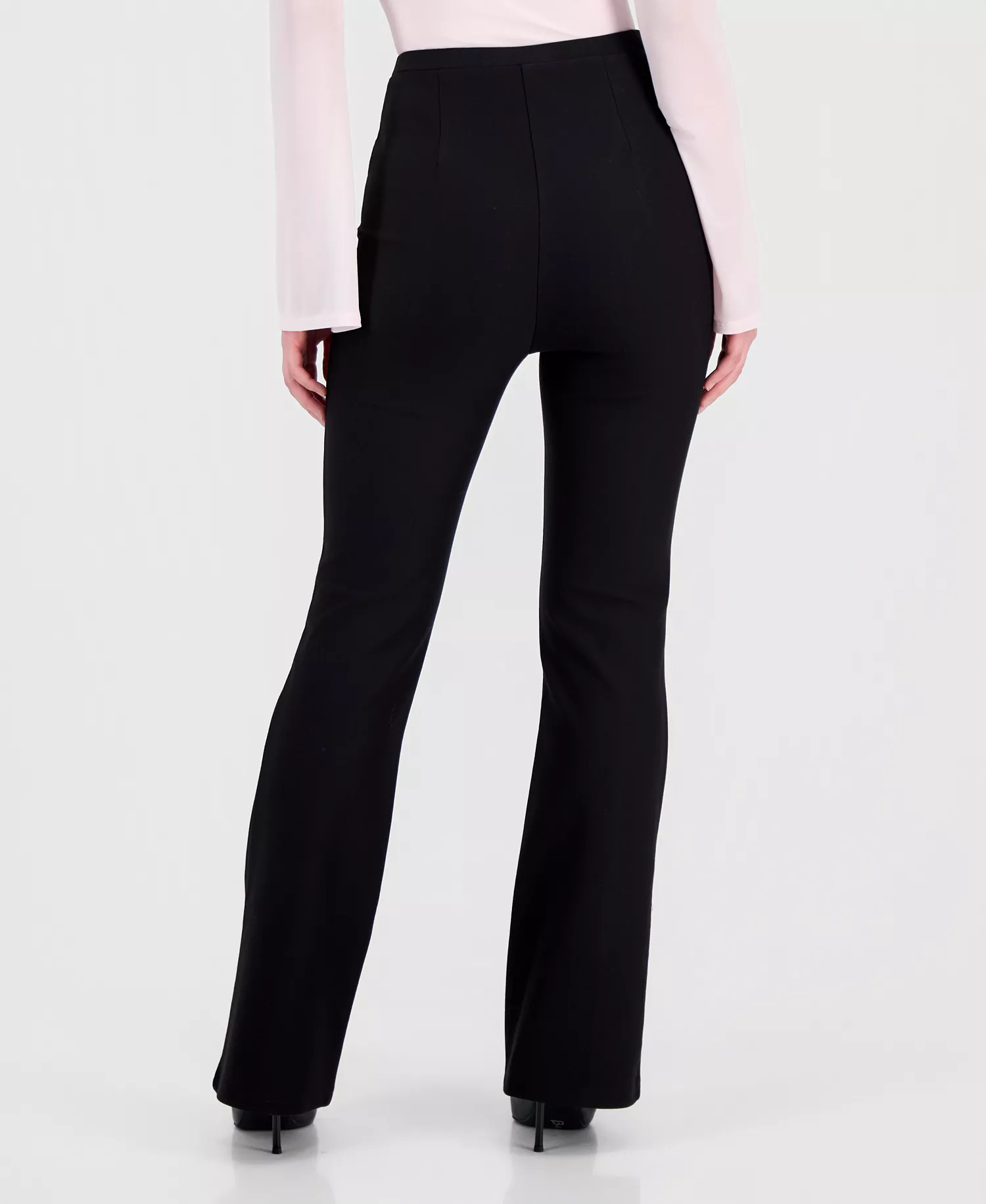 Women's Pull-On Flare Pants, Macy's Exclusive - Deep Black - L
