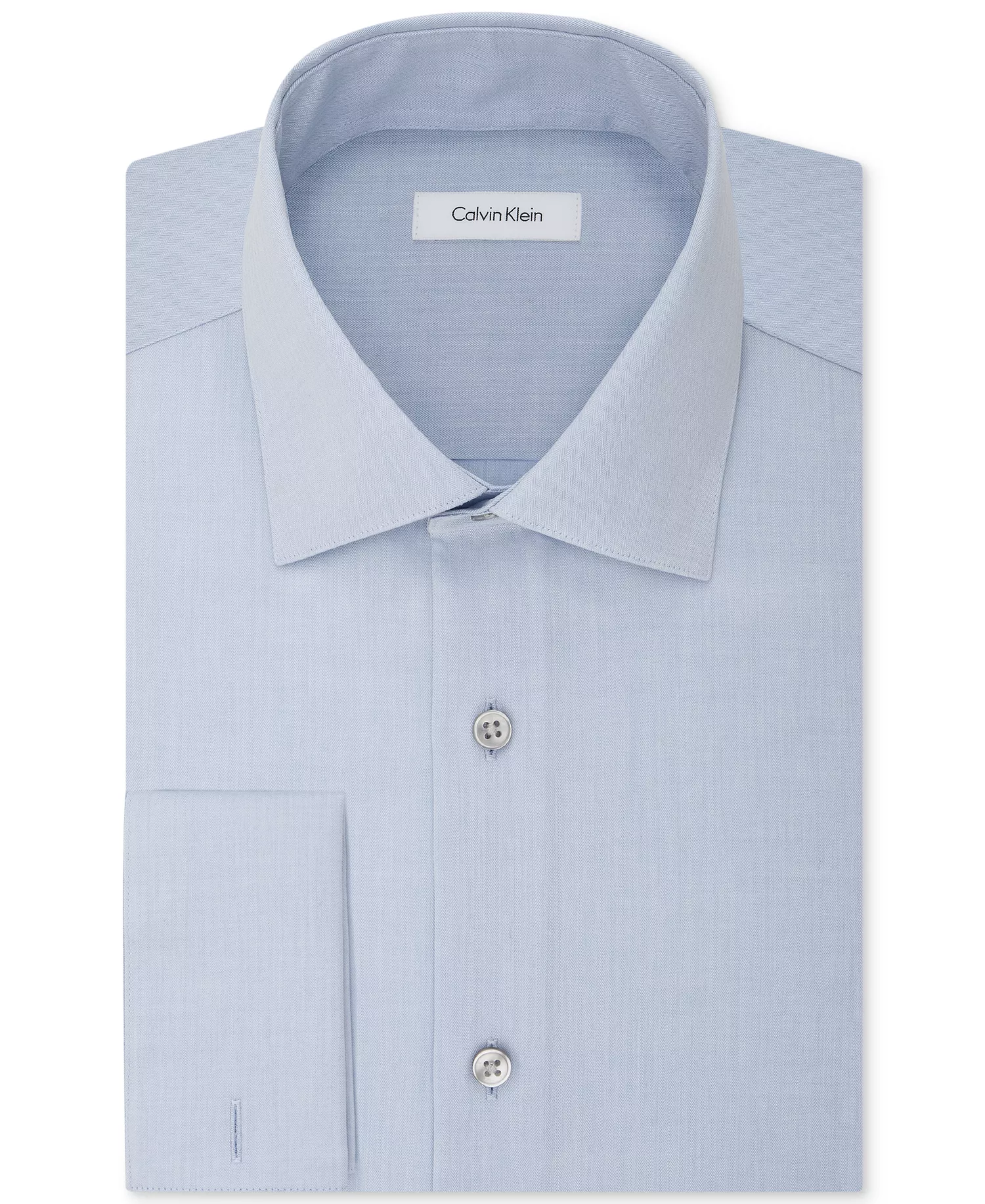 Men's Regular Fit Non-Iron Performance French Cuff Dress Shirt - Blue - 14.5 32/33