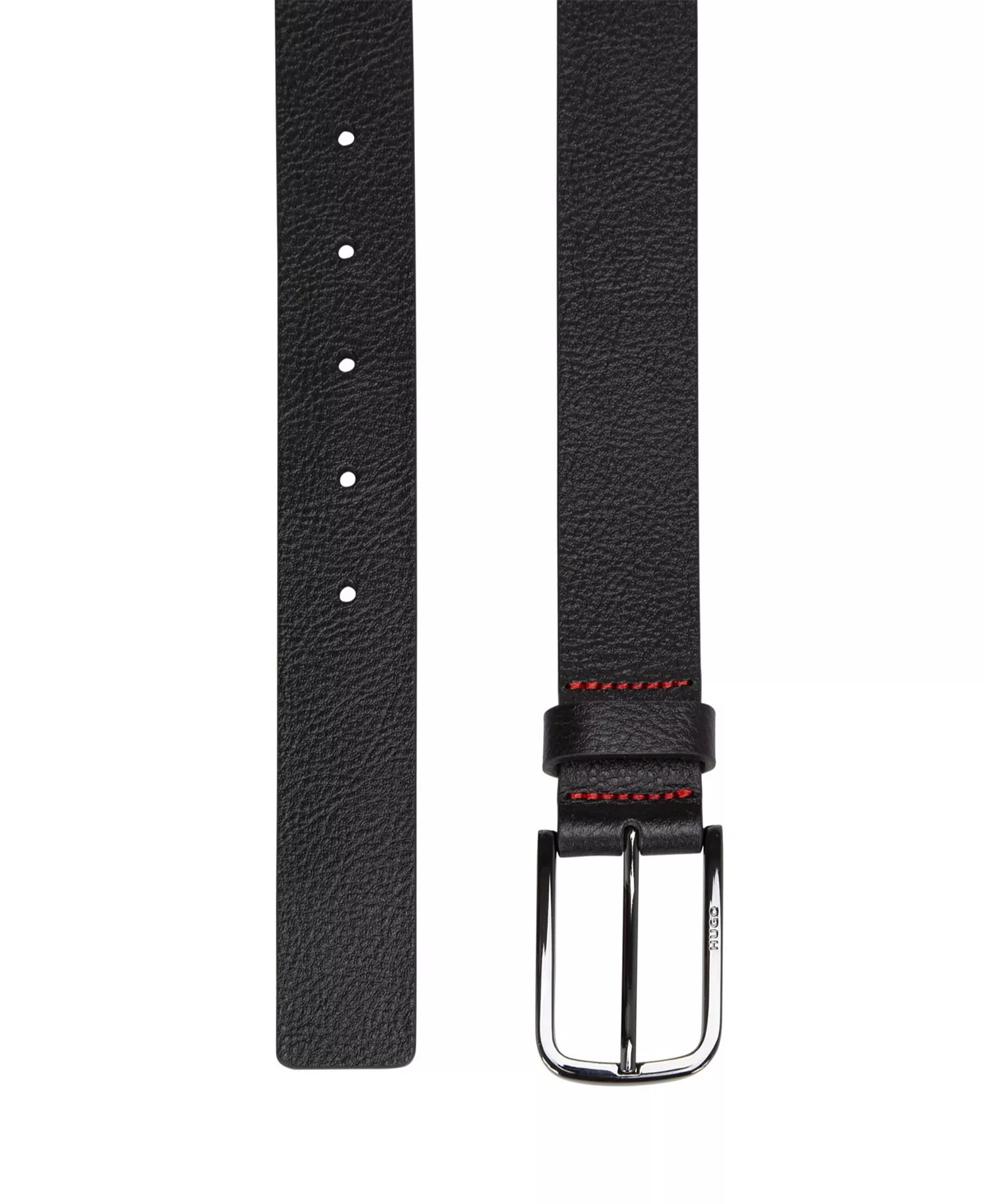 Men's Classic Evening Leather Belt - Black - 34