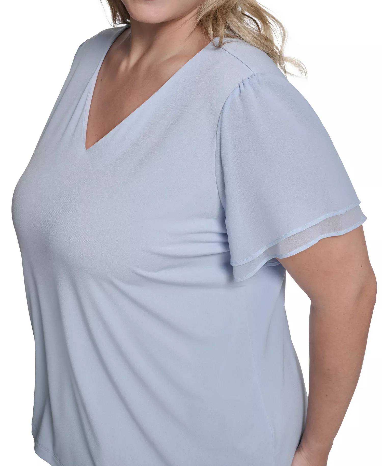 Plus Size V-Neck Pull-On Top - Zen - 1X