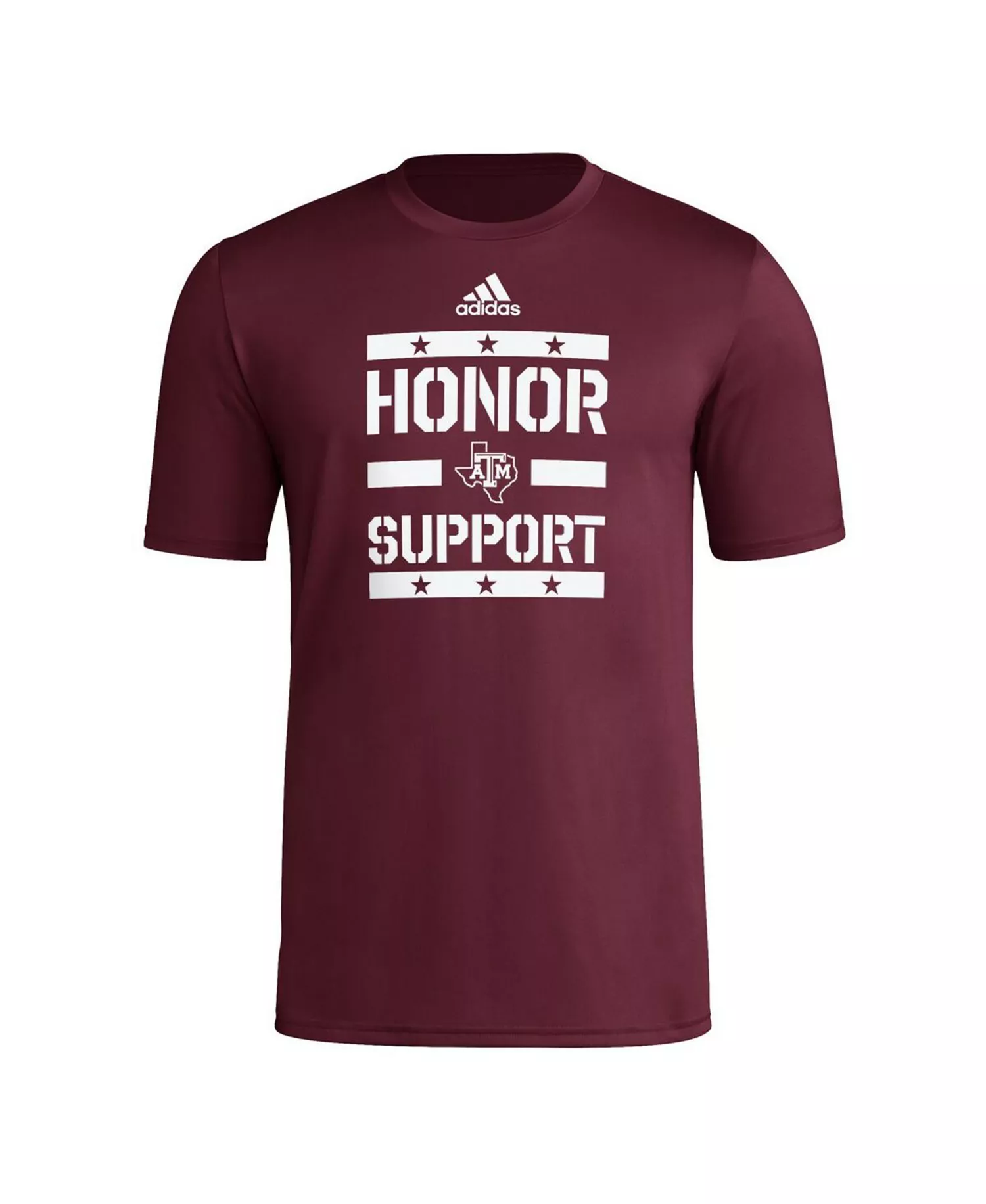 Men's Maroon Texas A&M Aggies Honor Support Pre-Game T-Shirt - Maroon - 2XL