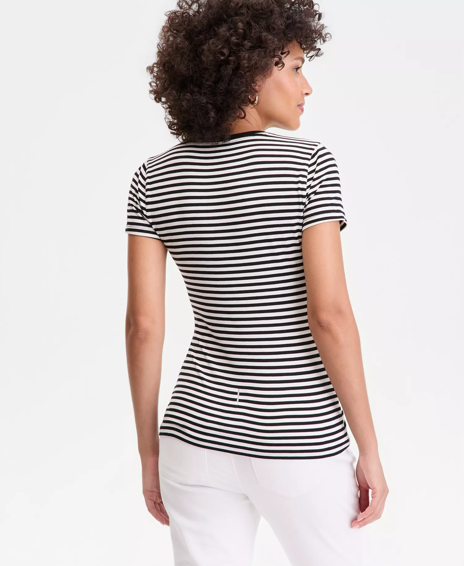 Women's Short-Sleeve Striped T-Shirt, Macy's Exclusive - Leera Stripe - L