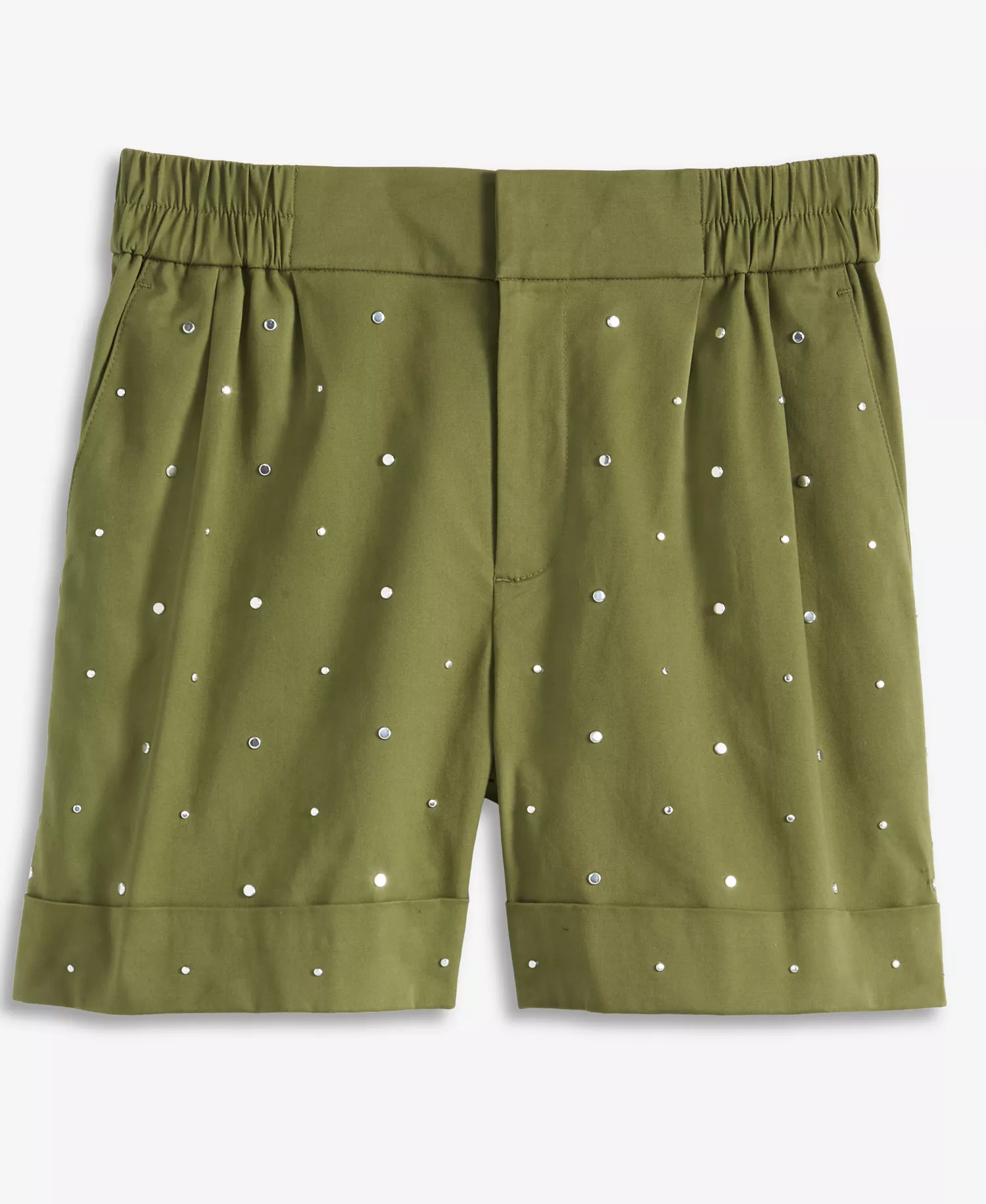 Women's Studded Shorts, Macy's Exclusive - Sphagnum - L