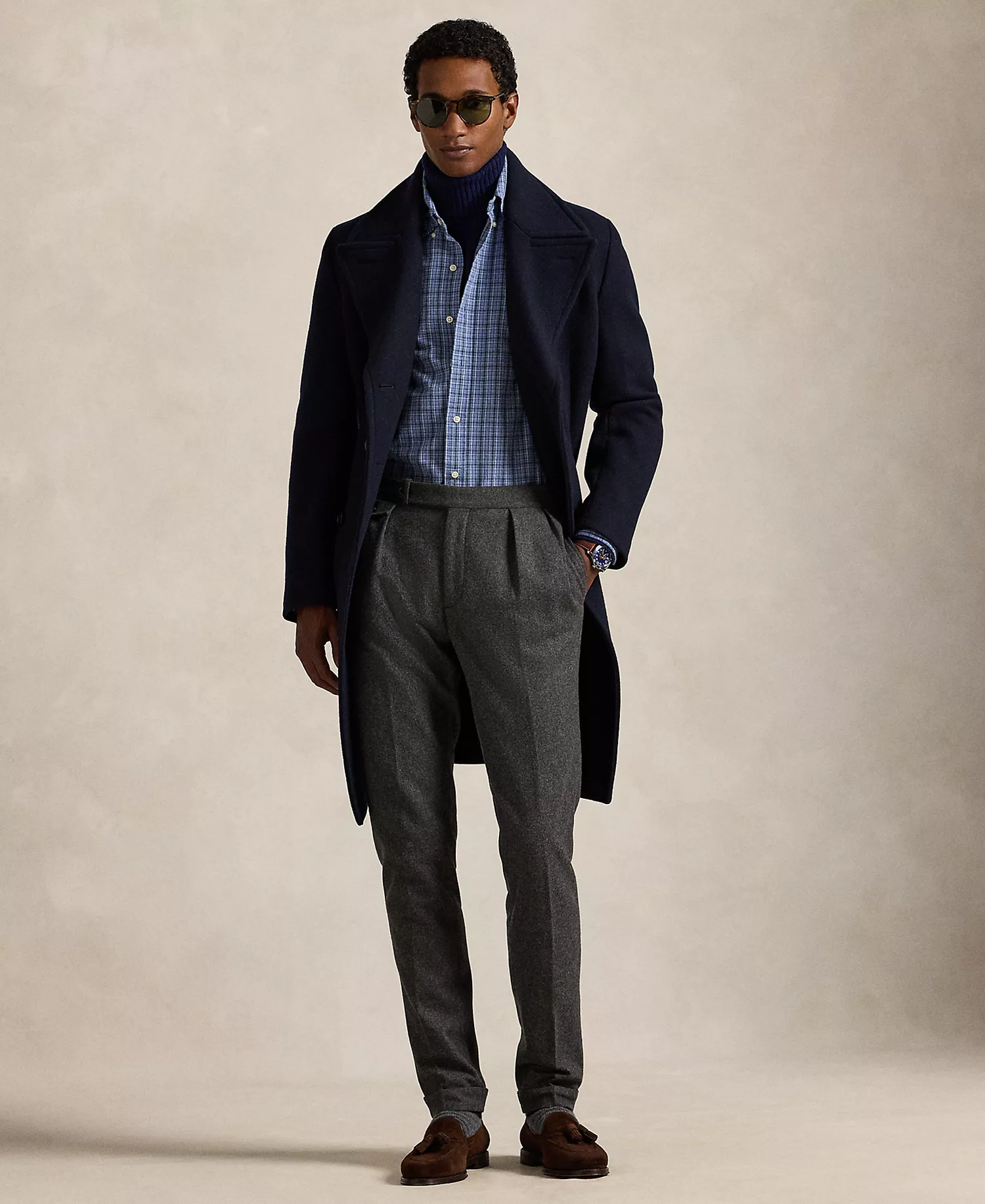 Men's Oxford Shirt - Blue Heather Multi - 2XL