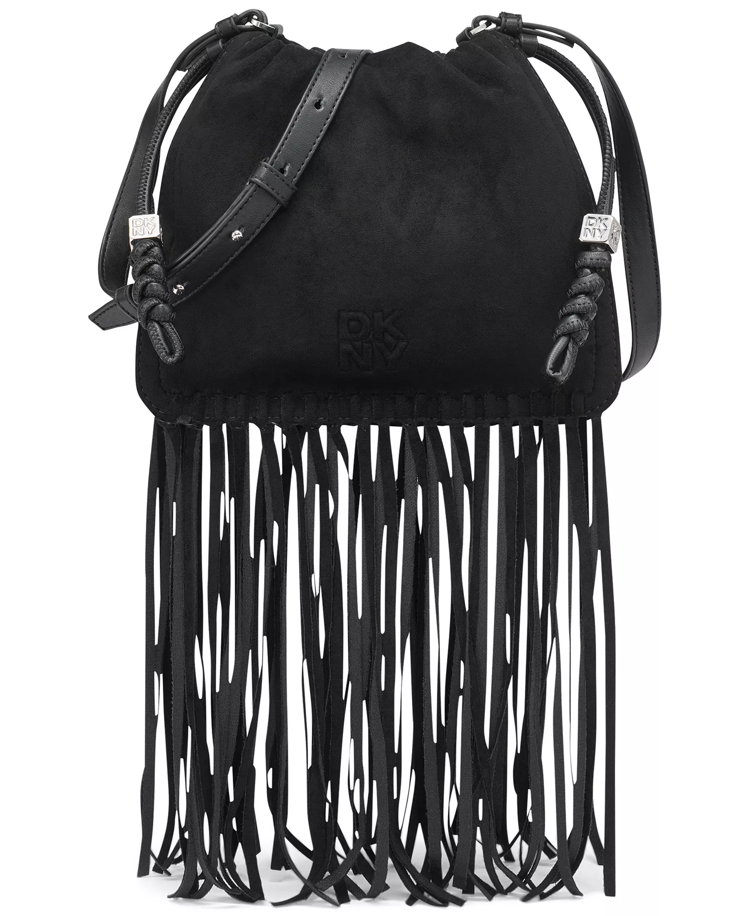 Halle Small Drawstring Crossbody - Black/silver - NO SIZE