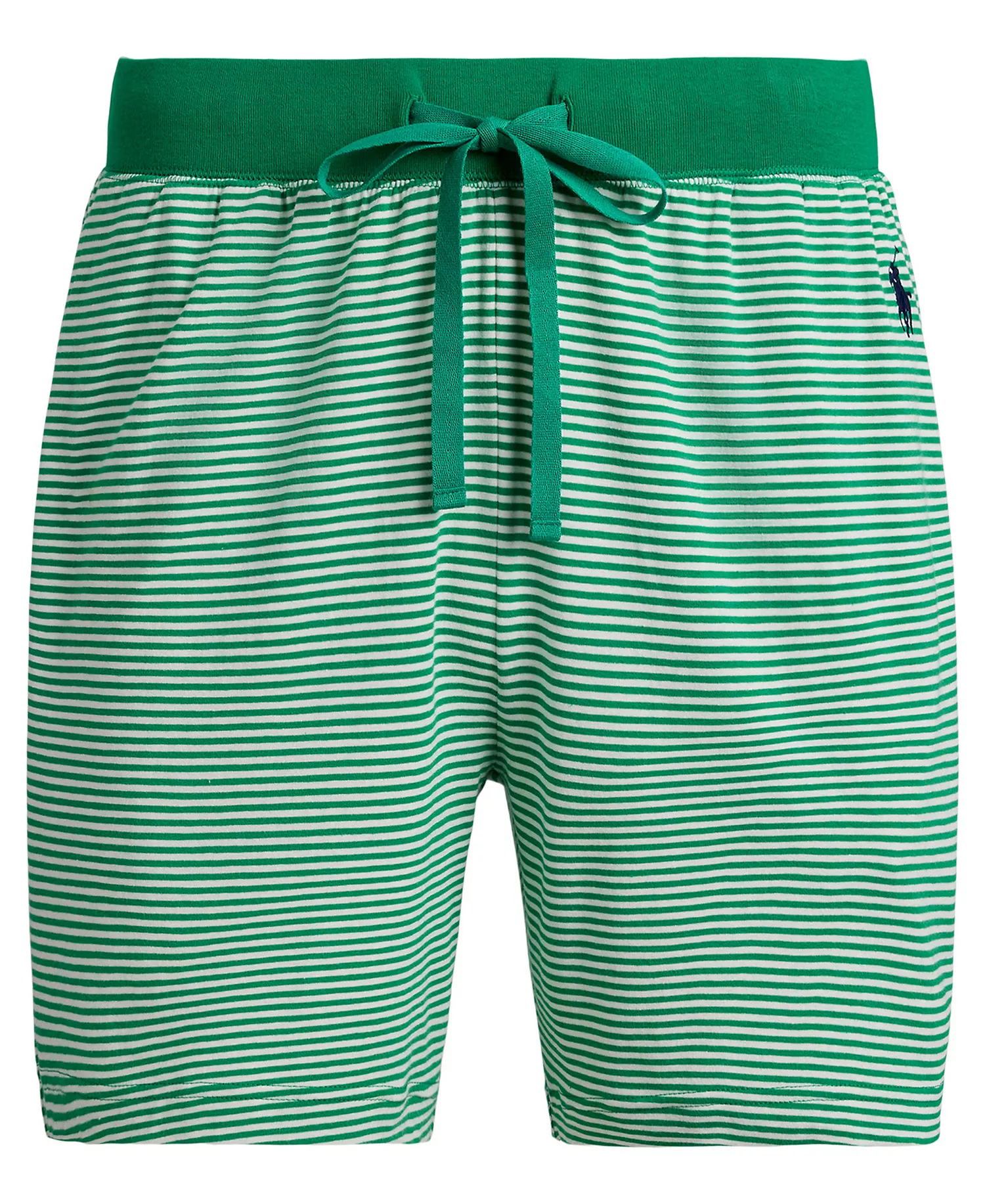 Men's Stripped Pattern Pajama Shorts - Billiard/White Tick Stripe/Cruise Navy Polo Player - L