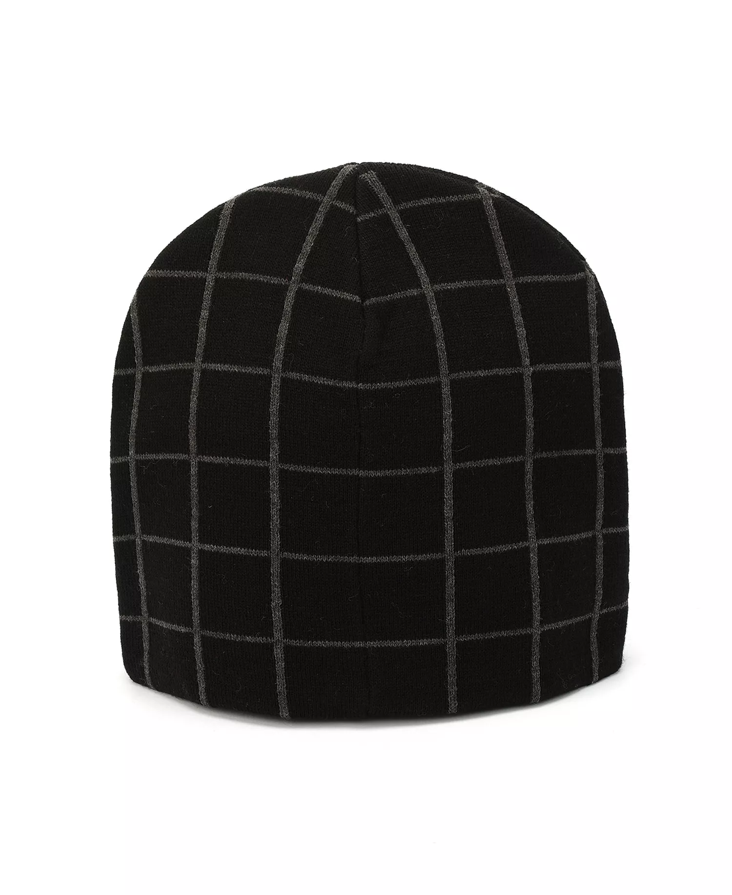 Men's Window Check Cuff Hat - Black - OS