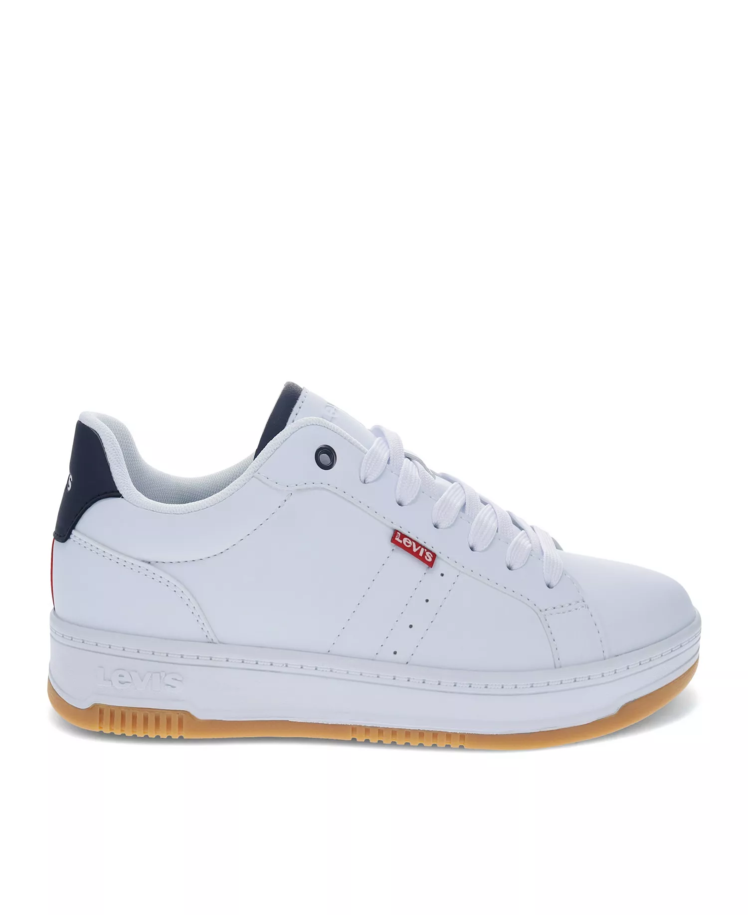 Men's Carson Lace Up Sneaker - White/Navy/Red - 12M