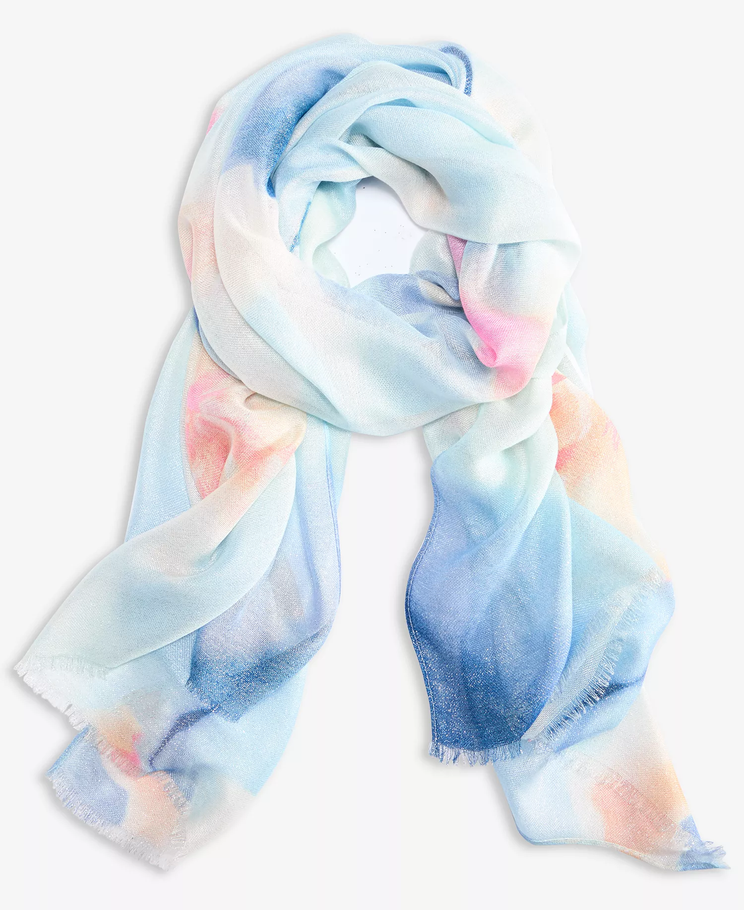 Watercolor Mia Floral Oblong Scarf, Macy's Exclusive - Denim Multi - OS