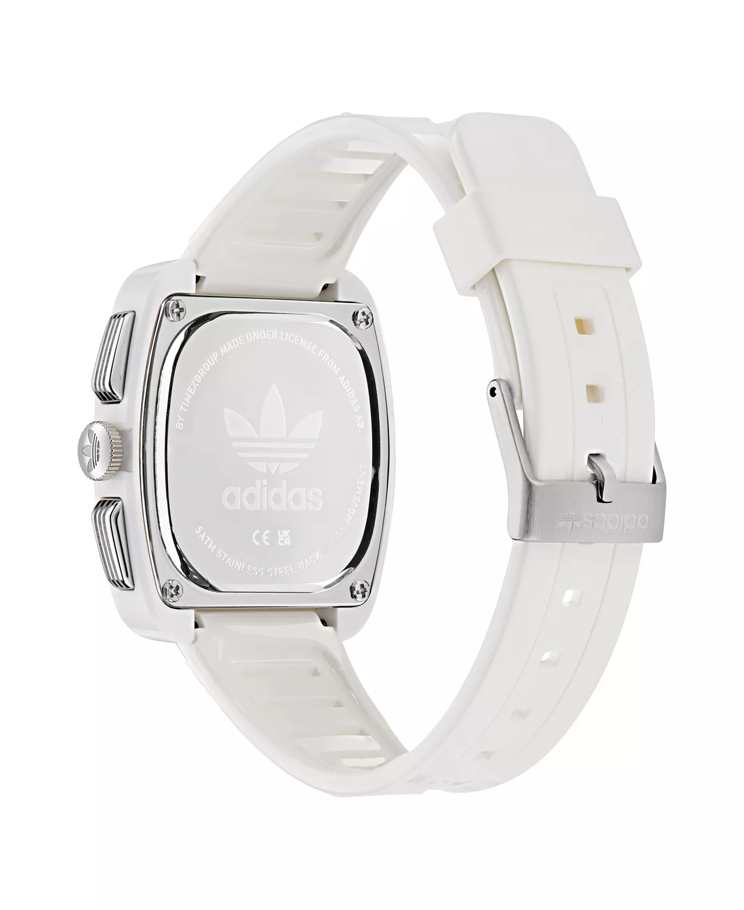 Unisex Chronograph White Polyurethane Watch, 39mm - White - No Size