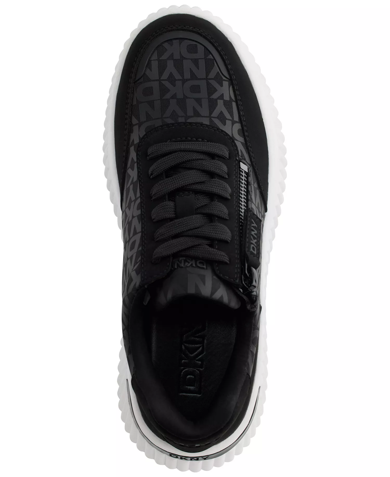Women's Lissa Logo Platform Sneakers - Black and White - 10M