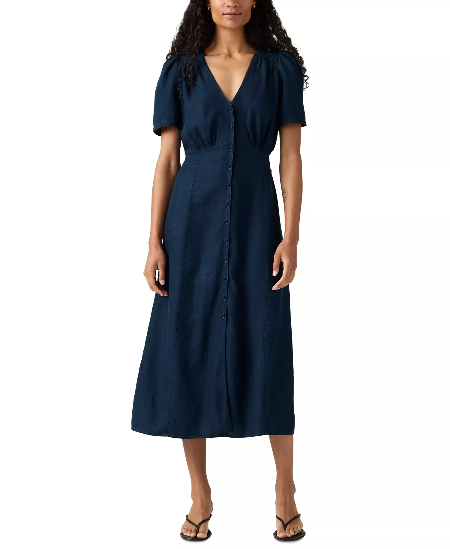 Women's Sarina Short-Sleeve Midi Dress - Initial Take - L
