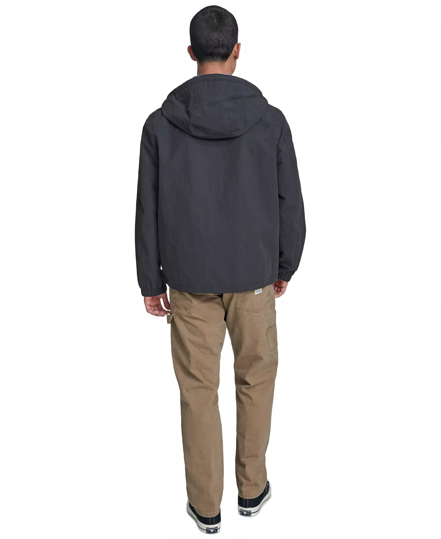 Men's Lightweight Hooded Jacket - Black - 2XL