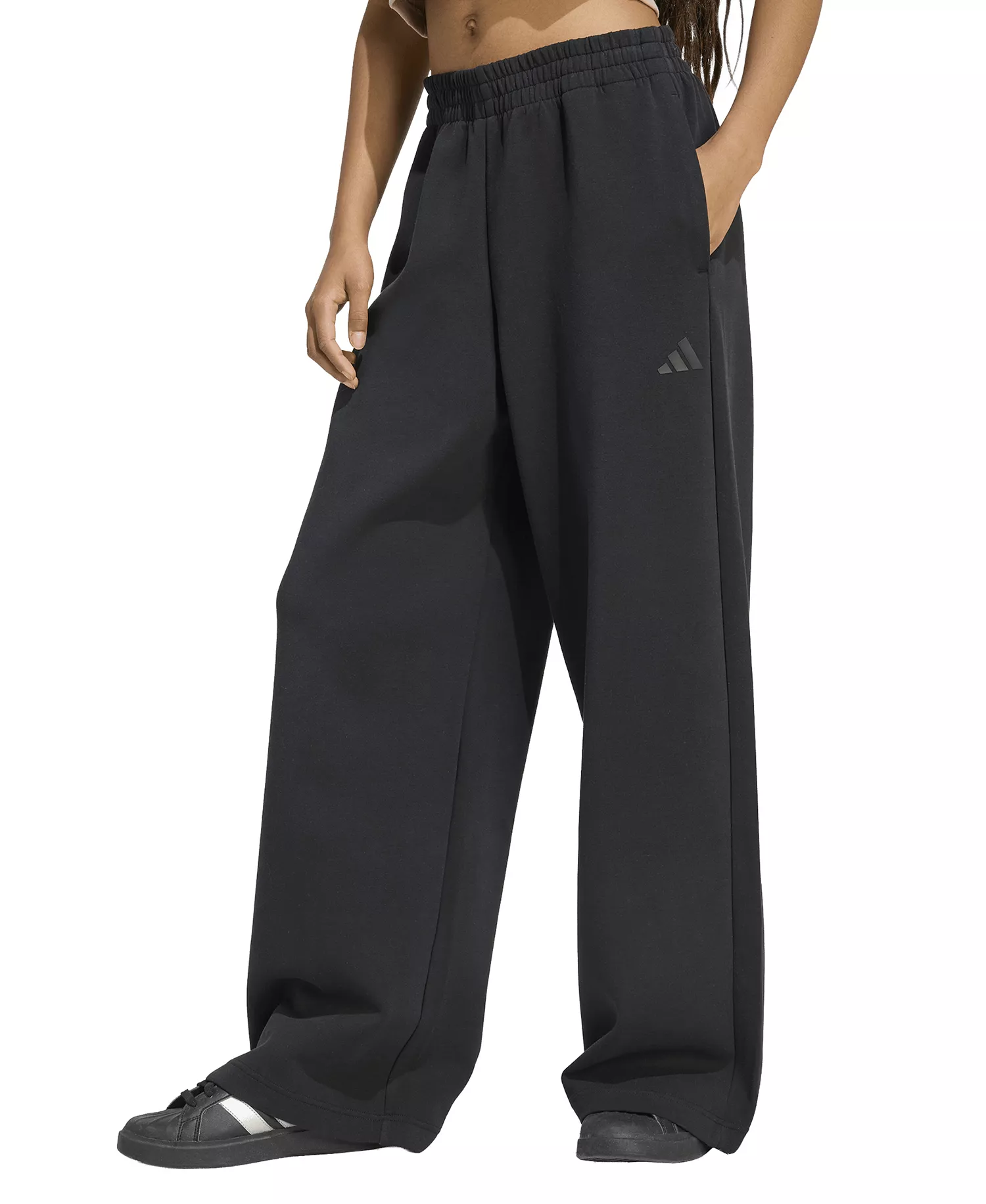 Women's Straight Sportswear Pants - Black - 2XL