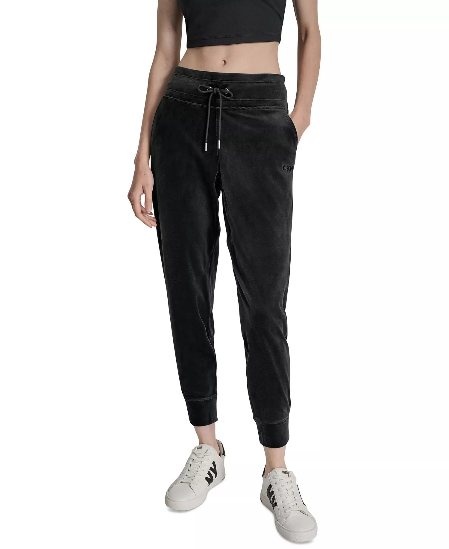 Women's Mid-Rise Jogger Pants - Black - M