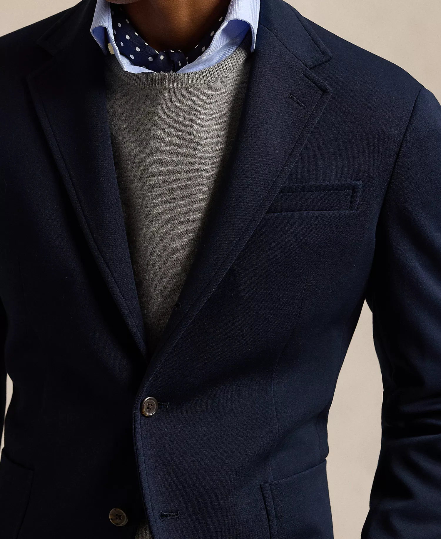 Men's Soft Double-Knit Suit Jacket & Trousers - Aviator Navy - 2XL