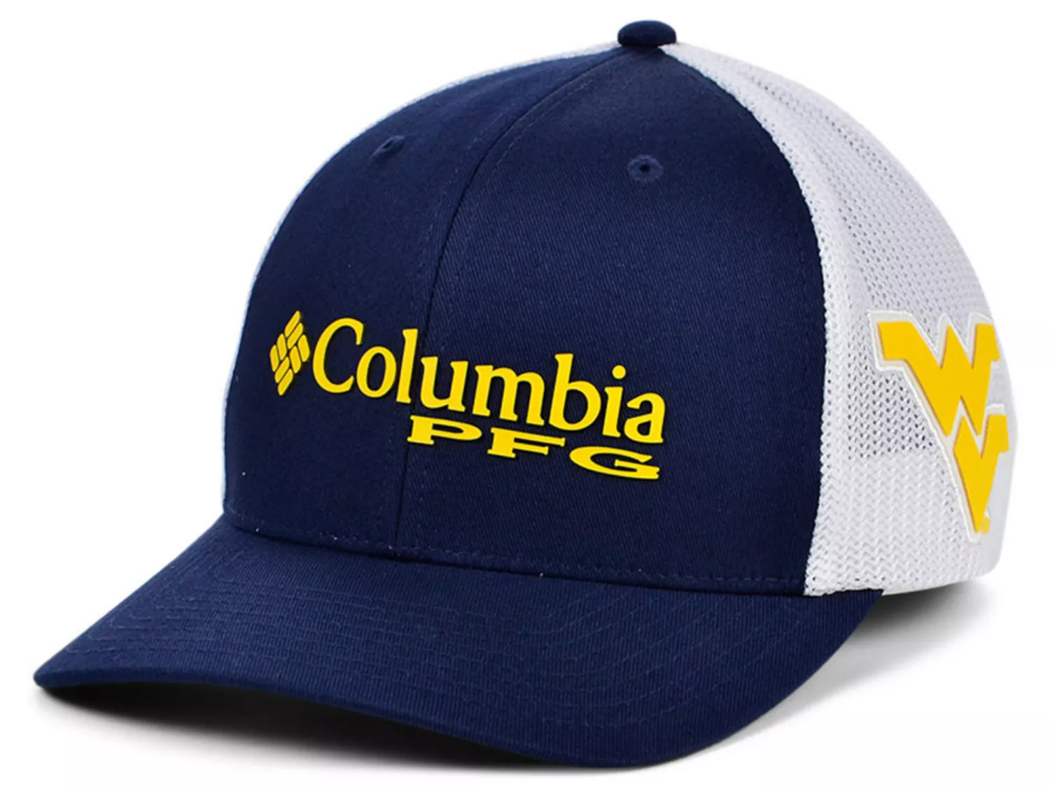 West Virginia Mountaineers PFG Trucker Cap - Navy - Adjustable