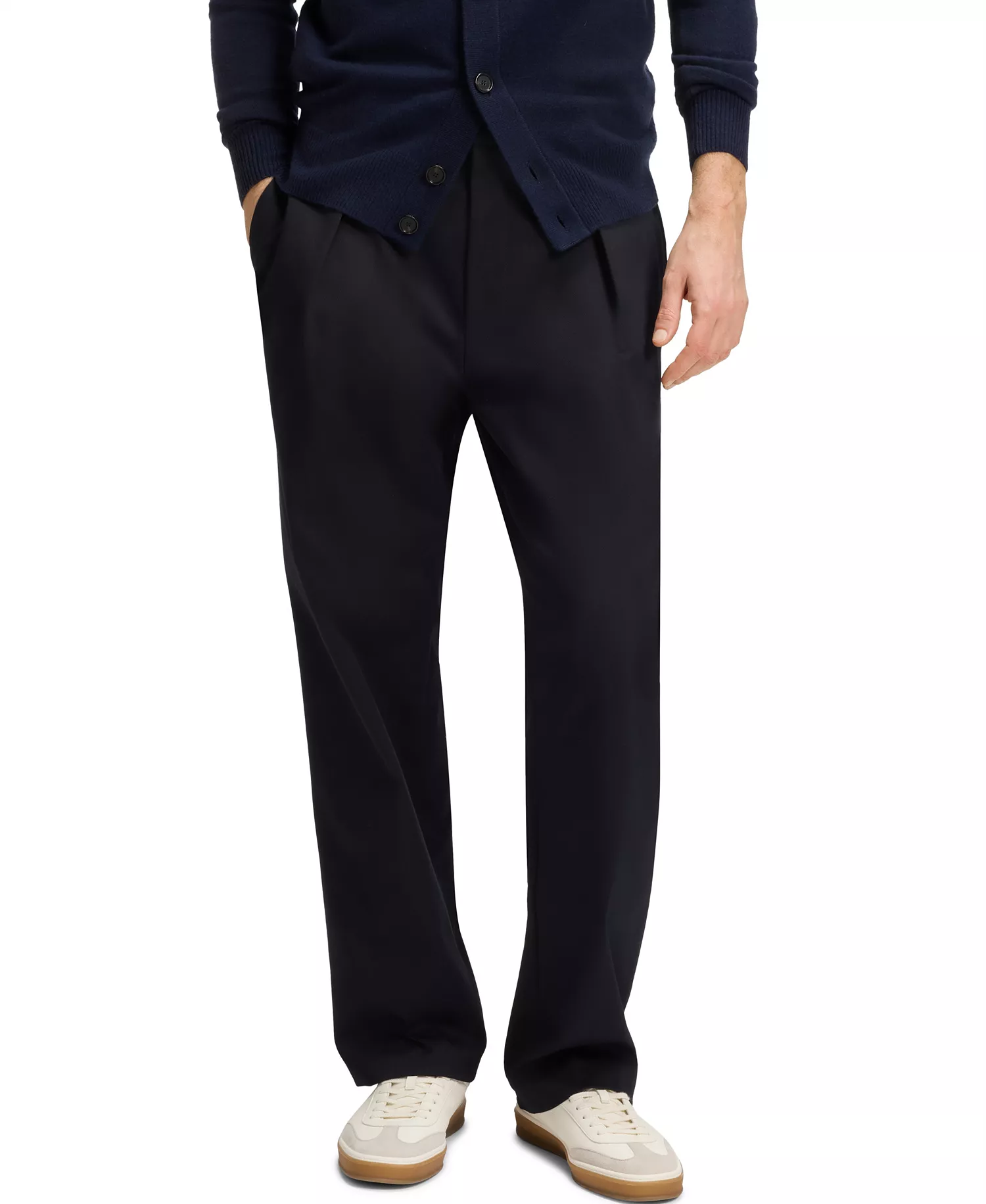 BECKHAM x BOSS Men's Stretch Cotton Slim-Fit Trousers - Dark Blue - 36R