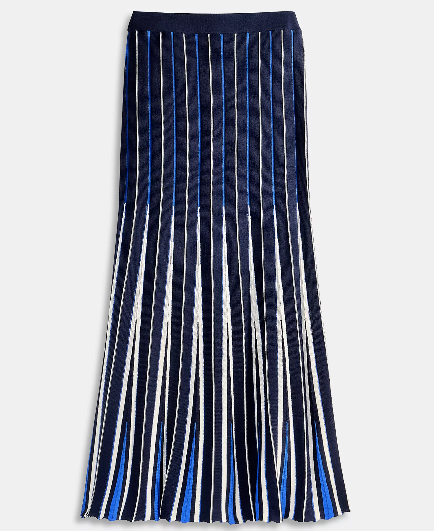 Women's Multi-Stripe Sweater Skirt, Macy's Exclusive - Navy Combo - L