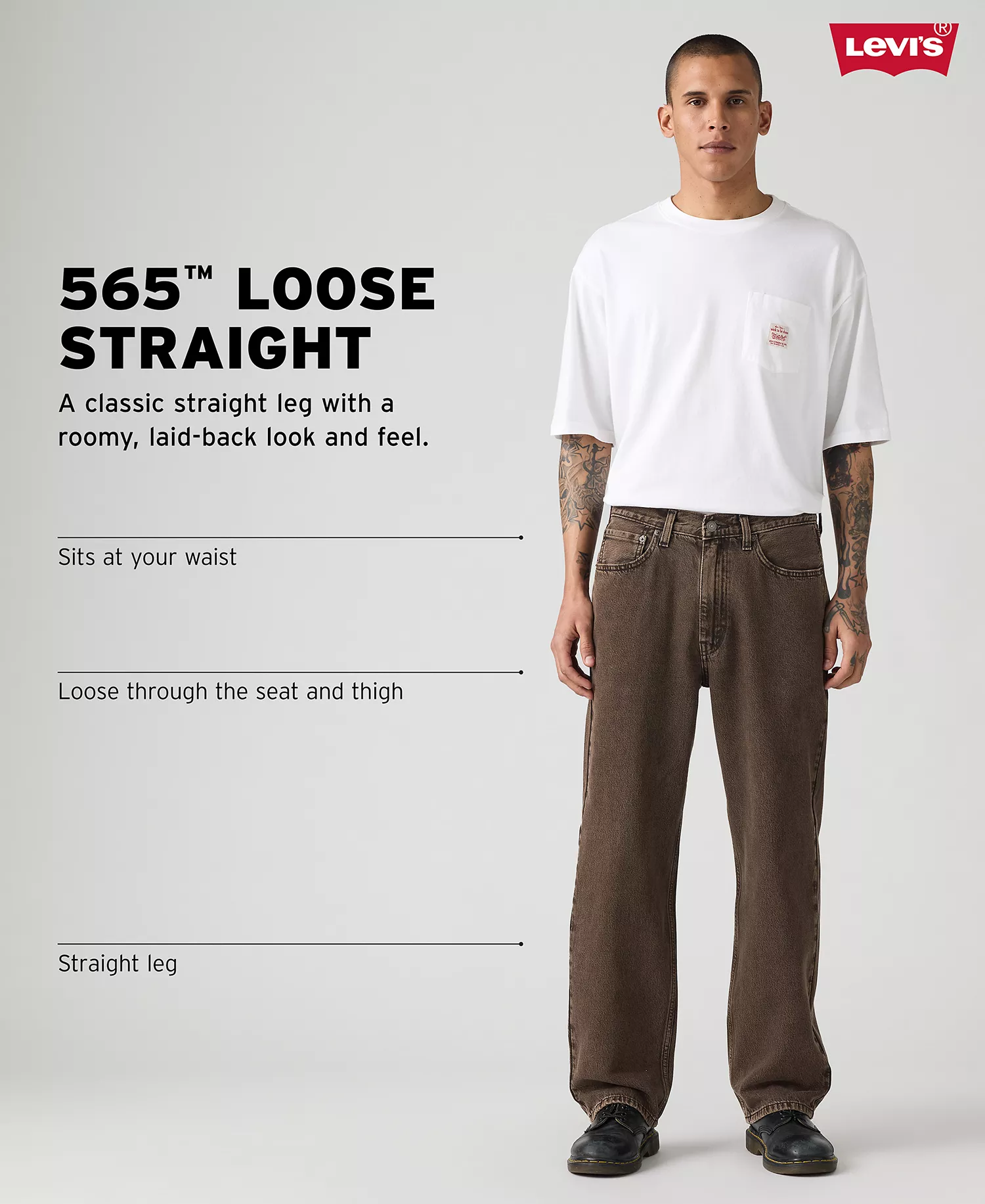 Men's 565 Loose Straight-Leg Jeans - Anchor grind - 29 - 30