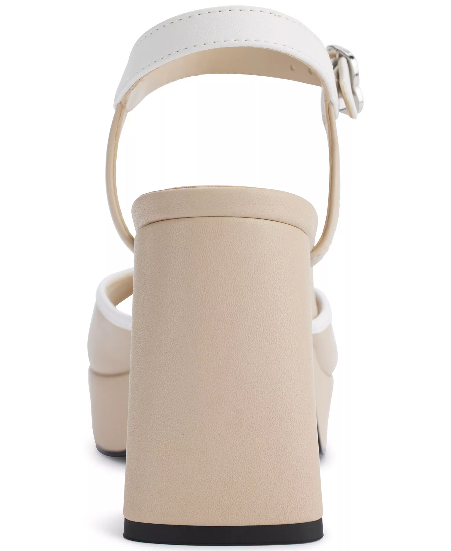 Women's Hallet Platform Ankle Strap Dress Sandals - Dusty Nude, White - 10M