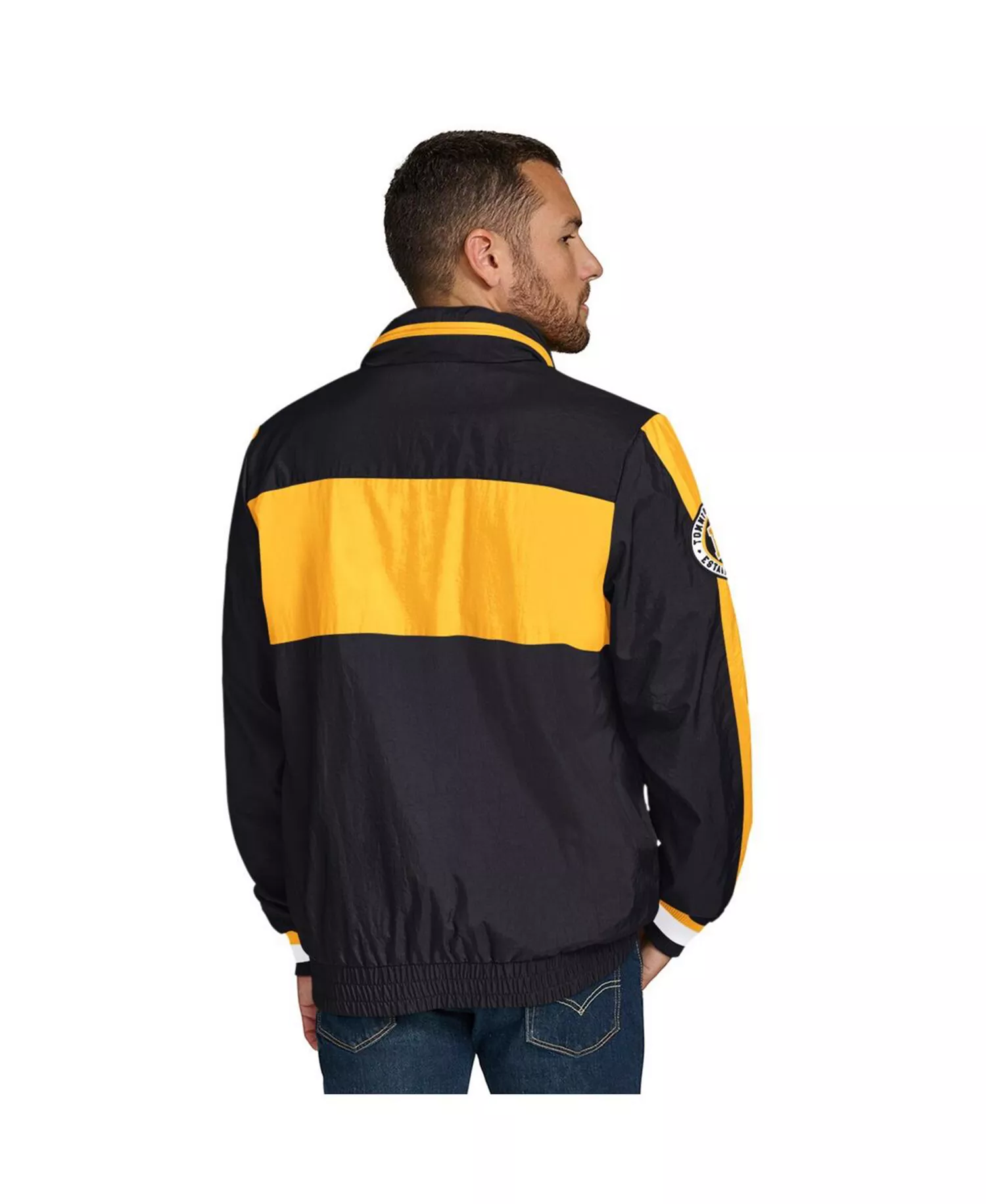 Men's Black Pittsburgh Steelers Gael Lightweight Half-Zip Hoodie - Black - L